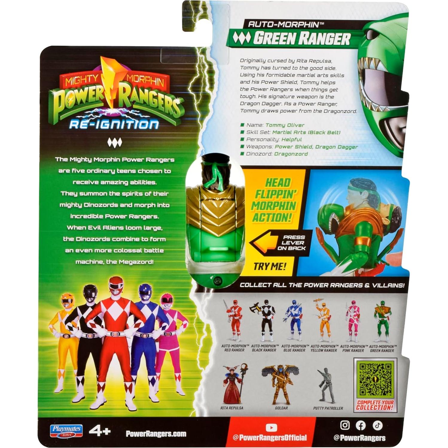 Figura de Acción Power Rangers Re-Ignition Ranger Verde 15.24 cm