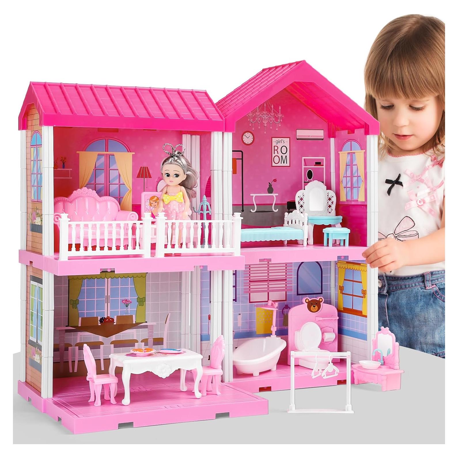 Casa de Muñecas JUKUDAHU 2 Pisos 4 Habitaciones 55.1 cm