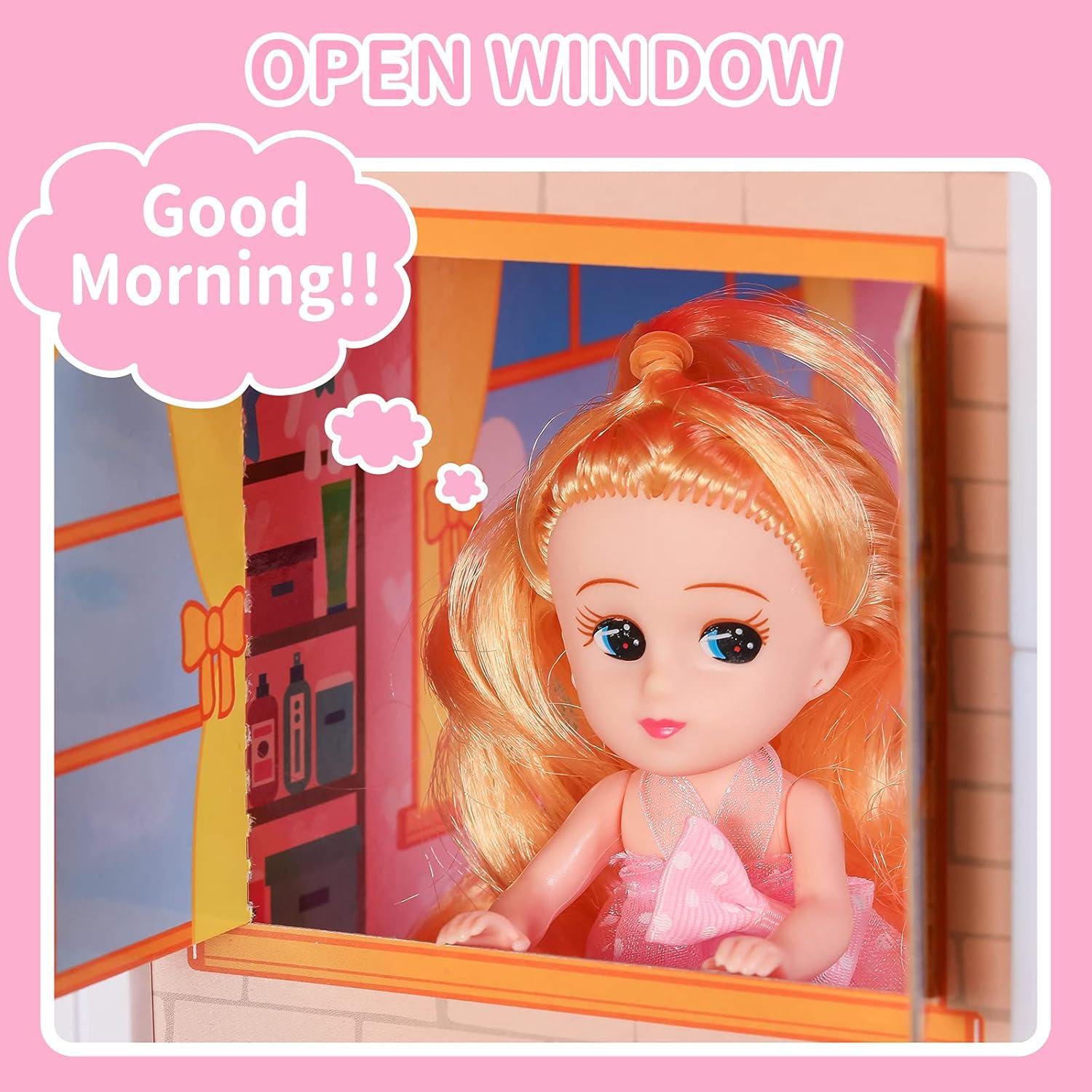 Casa de Muñecas JUKUDAHU 2 Pisos 4 Habitaciones 55.1 cm