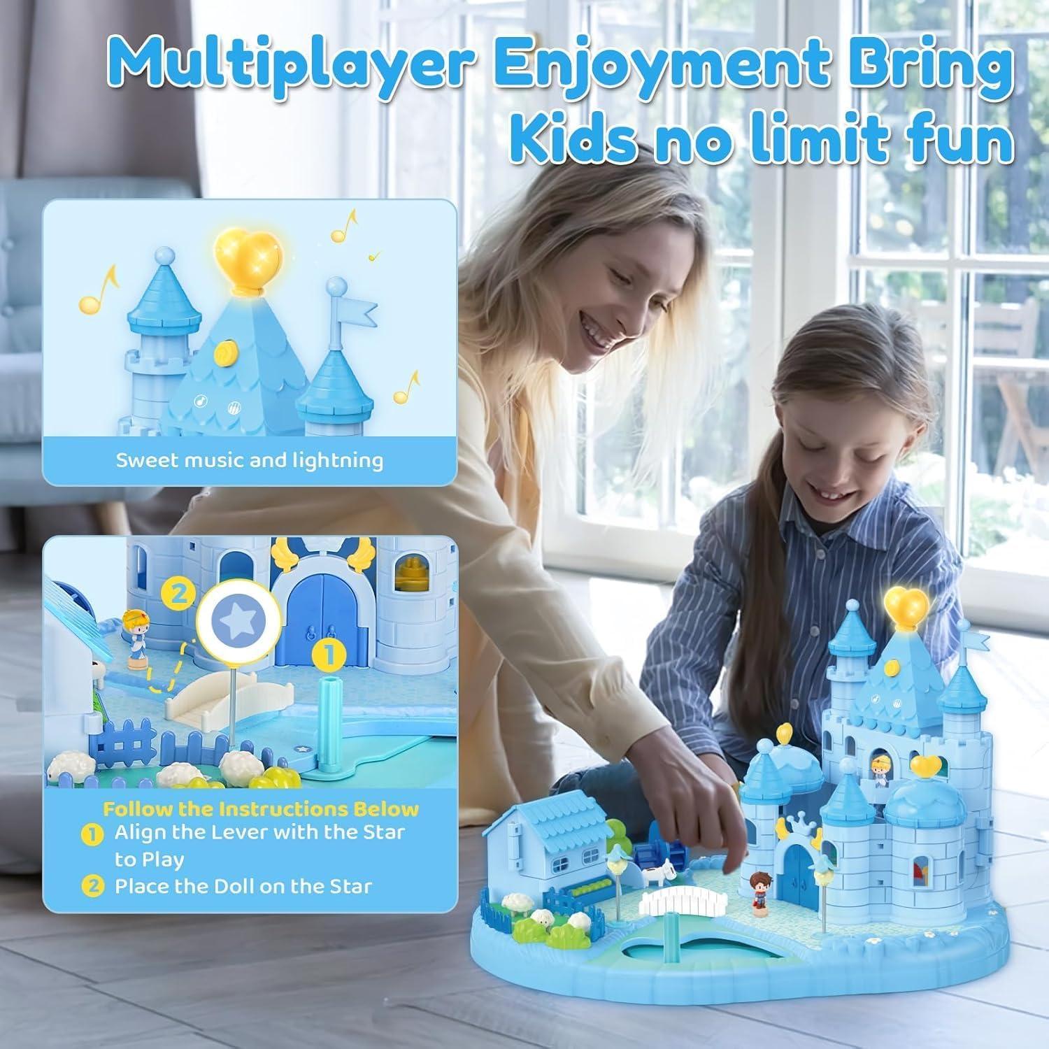 Juego de Casa de Muñecas Magnética Fygurso Azul 31x22x22 cm