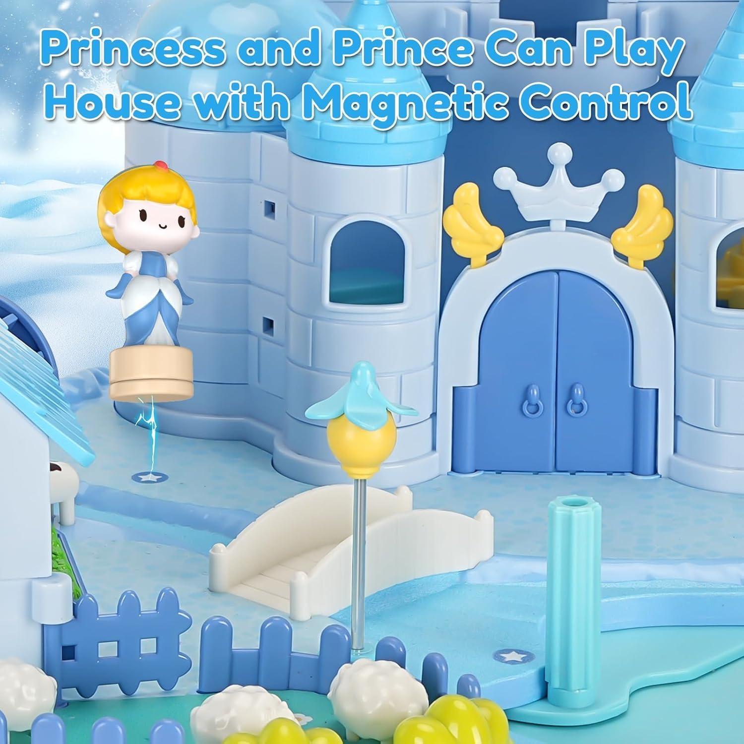 Juego de Casa de Muñecas Magnética Fygurso Azul 31x22x22 cm