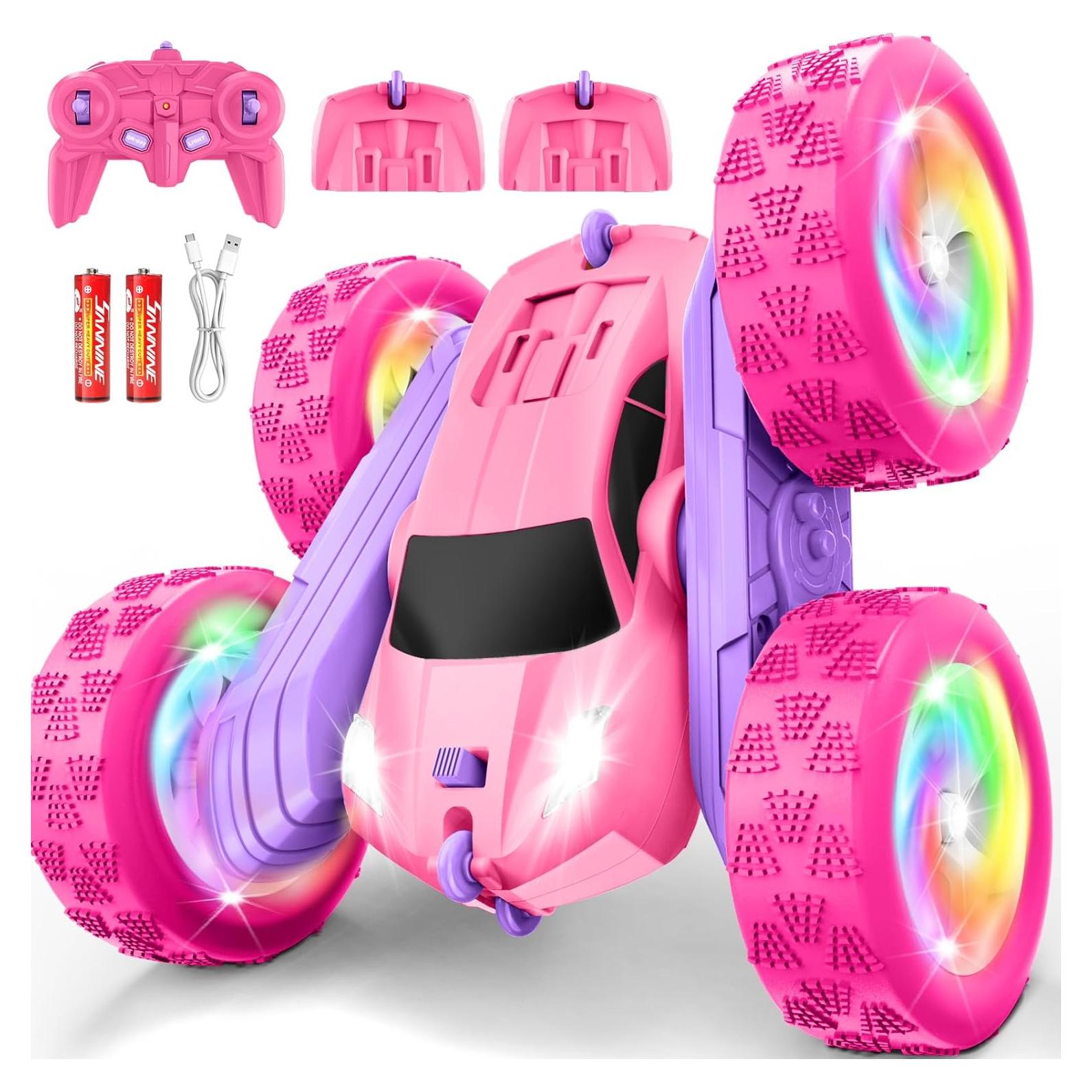 Coche RC Doble Lado FDCTR Rosa-Púrpura 360° 2.4GHz