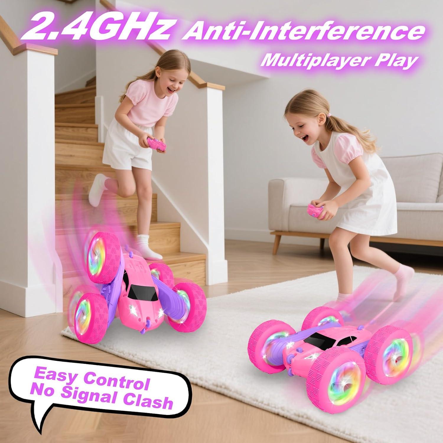 Coche RC Doble Lado FDCTR Rosa-Púrpura 360° 2.4GHz