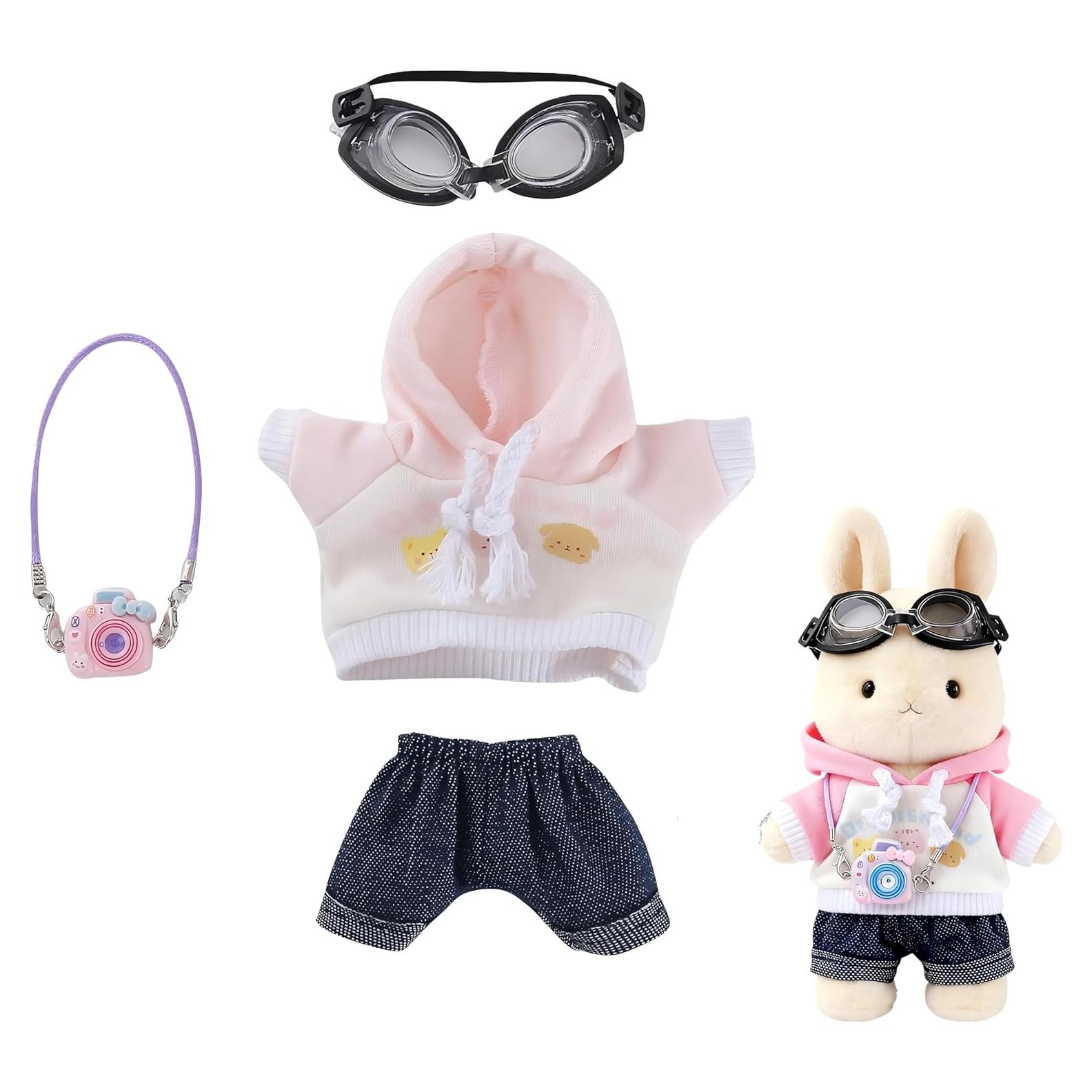 Conjunto de Ropa para Muñecas 17cm ChaaNbii 4 Piezas Rosa