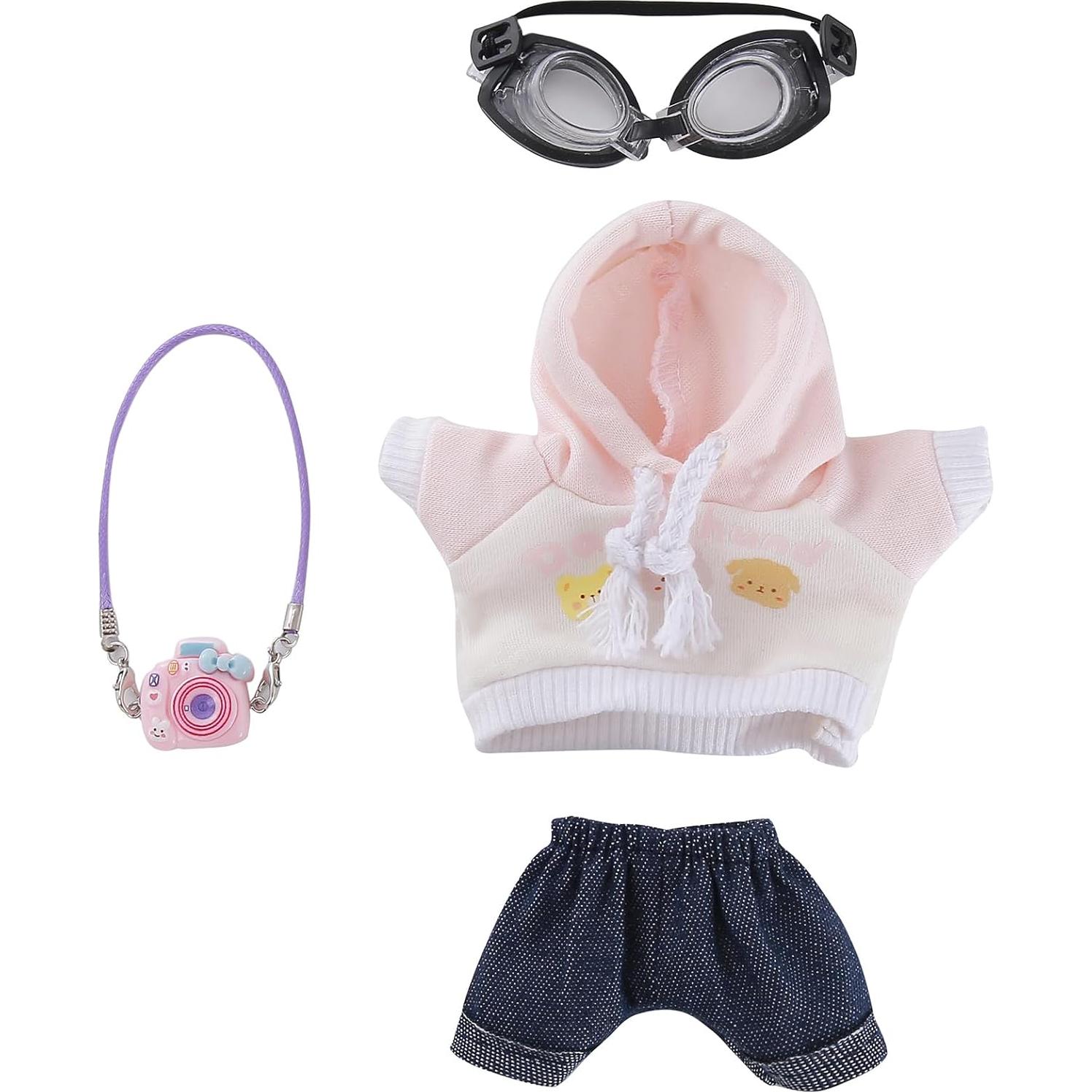 Conjunto de Ropa para Muñecas 17cm ChaaNbii 4 Piezas Rosa