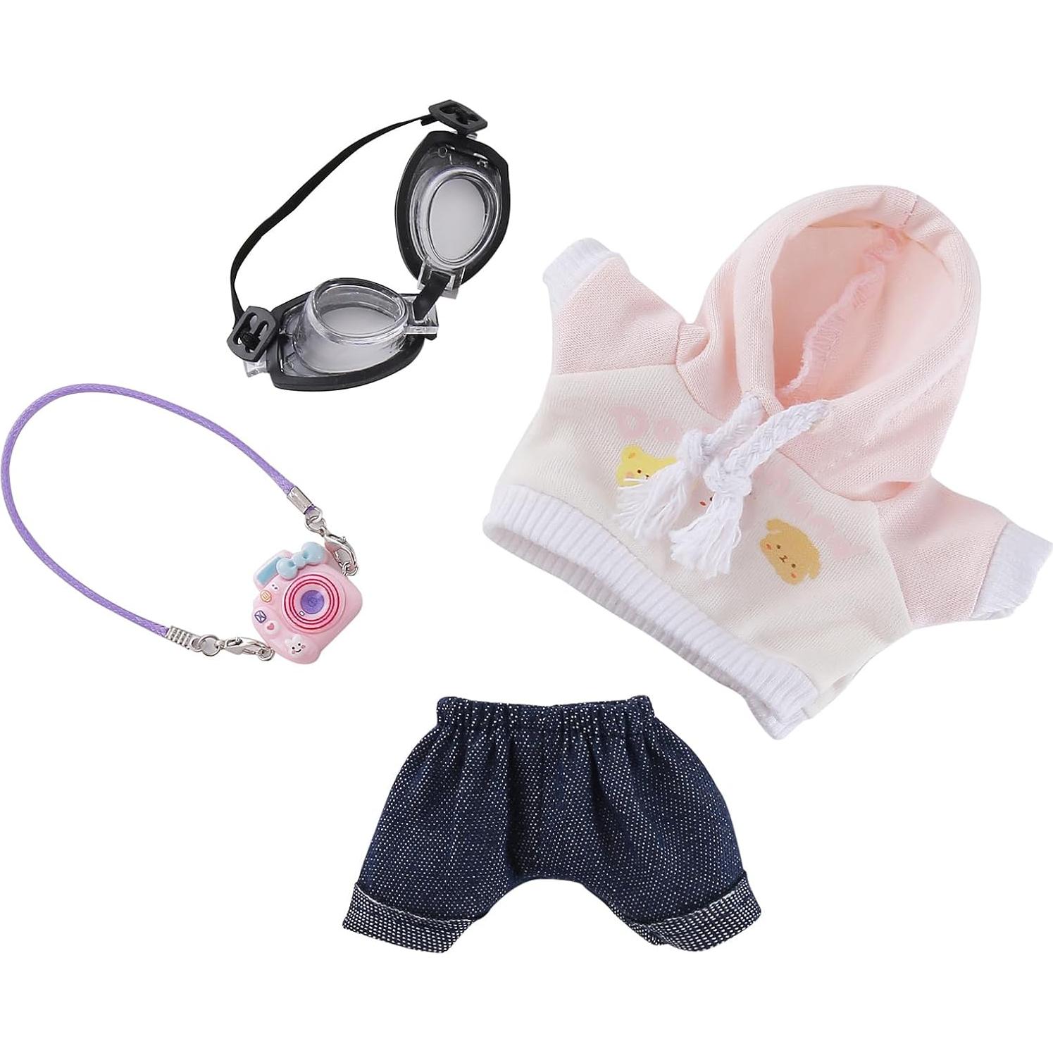 Conjunto de Ropa para Muñecas 17cm ChaaNbii 4 Piezas Rosa