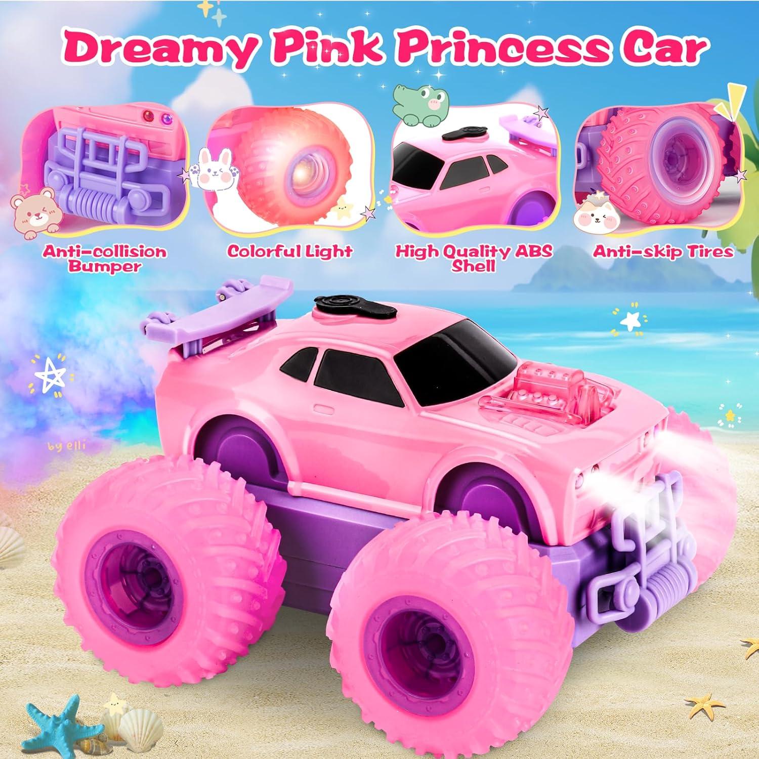 Coche RC Princesa Rosa Drefirsa con Luces y Acrobacias