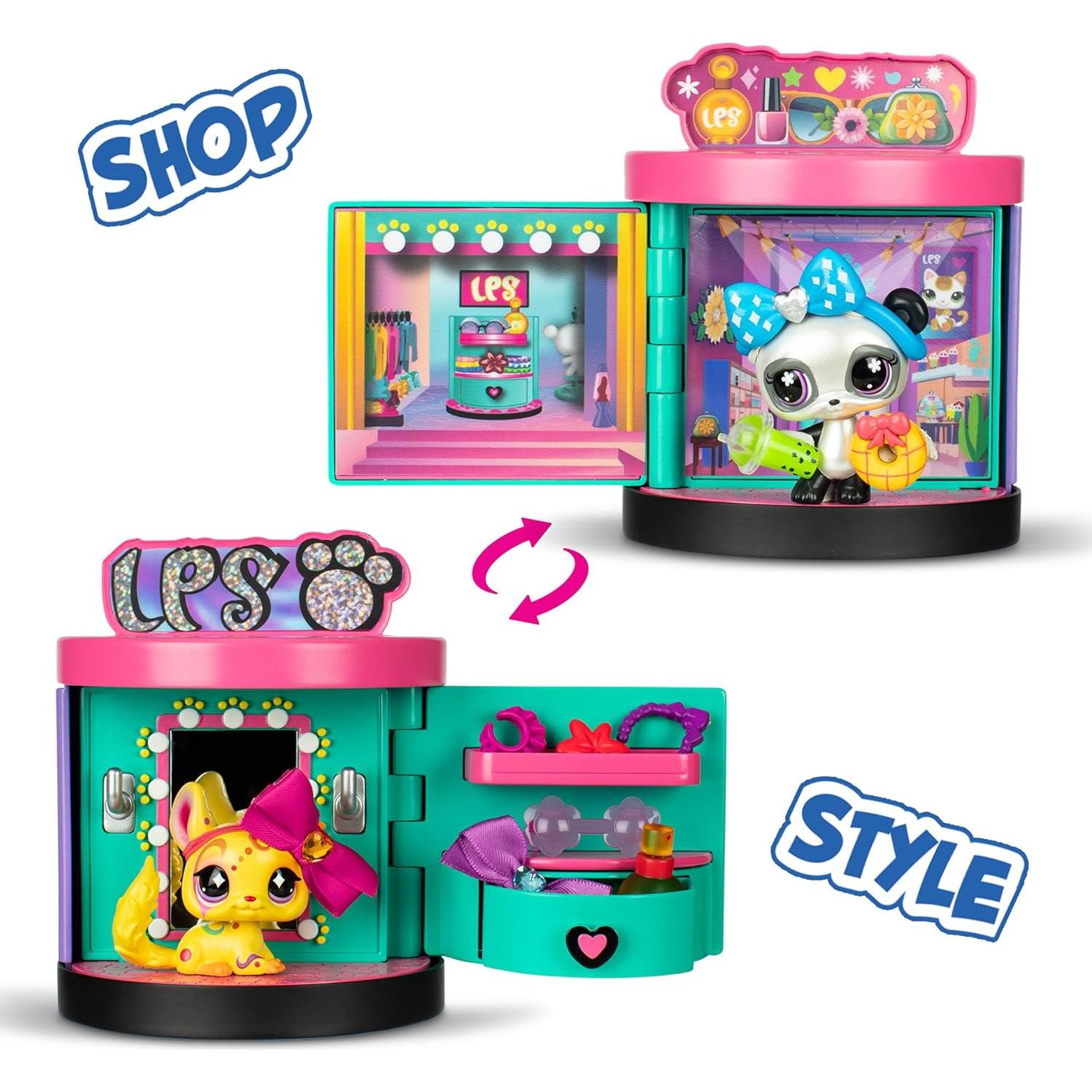 Littlest Pet Shop Boutique de Giro y Estilo - 3 Mascotas y 14 Accesorios
