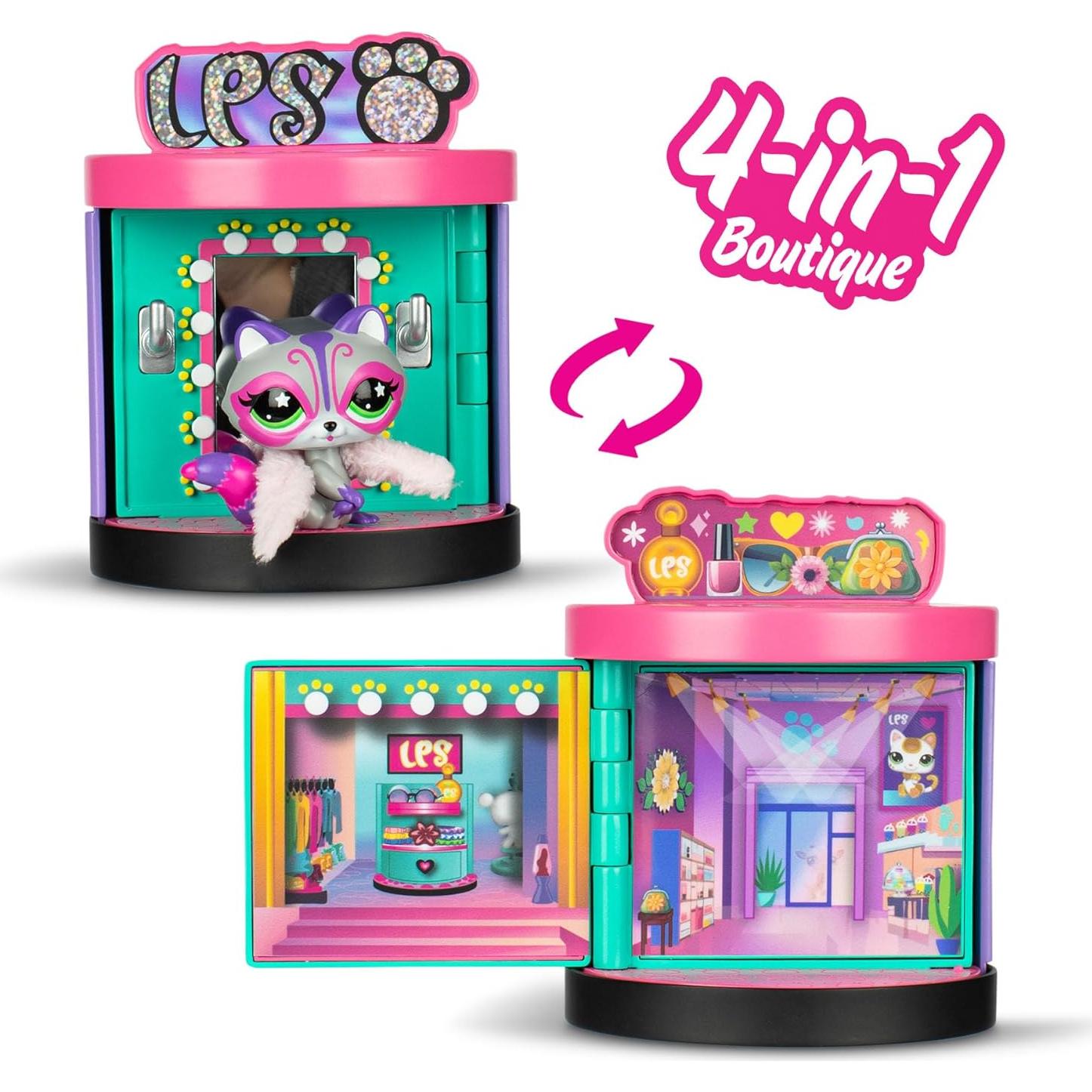 Littlest Pet Shop Boutique de Giro y Estilo - 3 Mascotas y 14 Accesorios