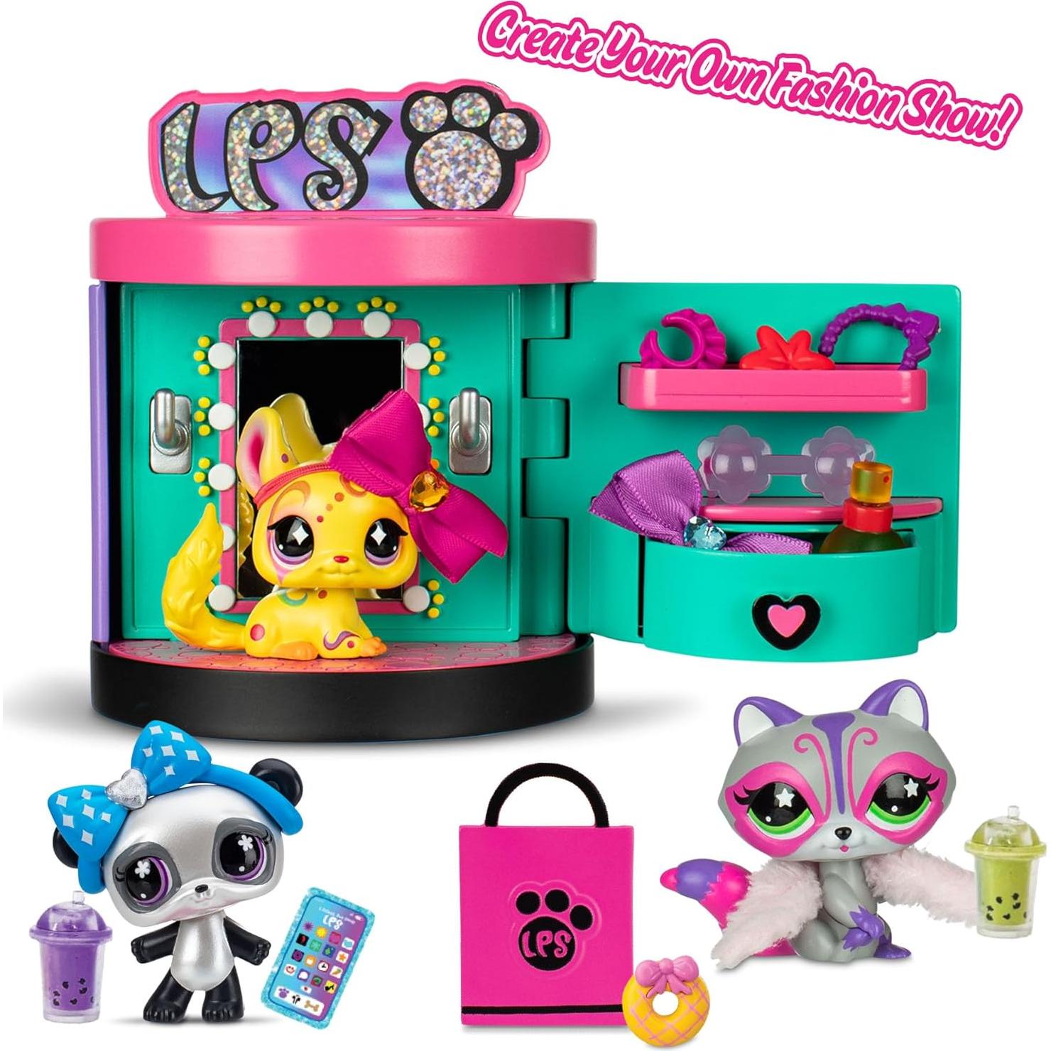 Littlest Pet Shop Boutique de Giro y Estilo - 3 Mascotas y 14 Accesorios