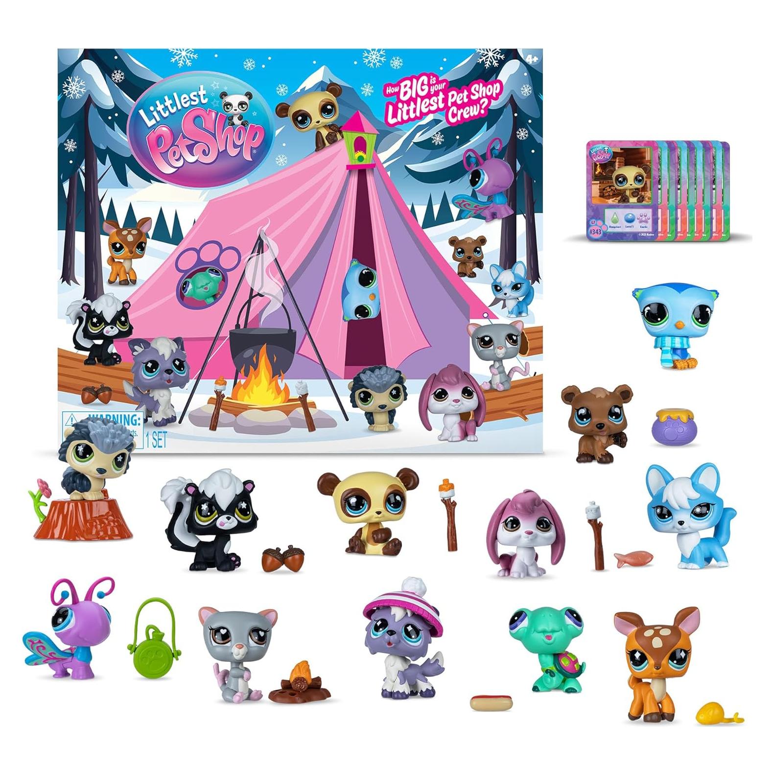 Littlest Pet Shop Juego de Campamento Acogedor - 12 Mascotas y Accesorios