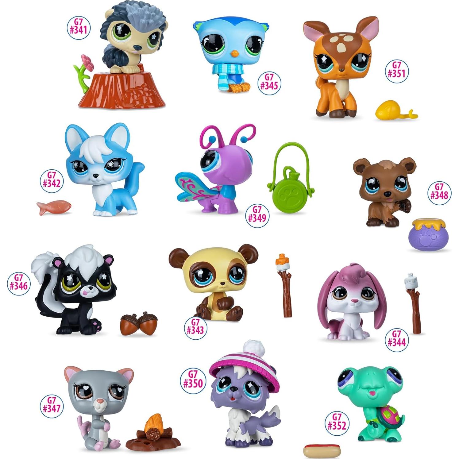 Littlest Pet Shop Juego de Campamento Acogedor - 12 Mascotas y Accesorios