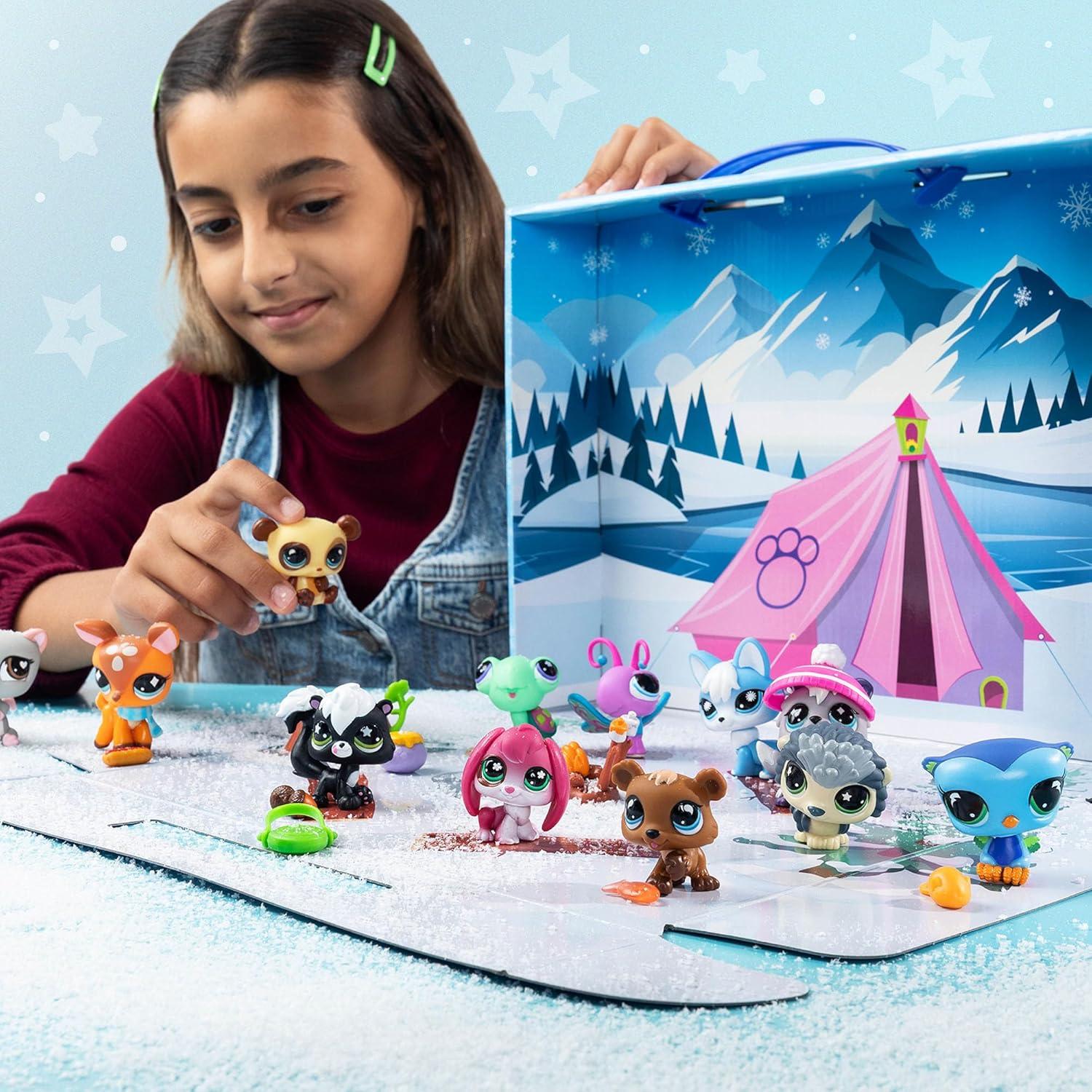 Littlest Pet Shop Juego de Campamento Acogedor - 12 Mascotas y Accesorios