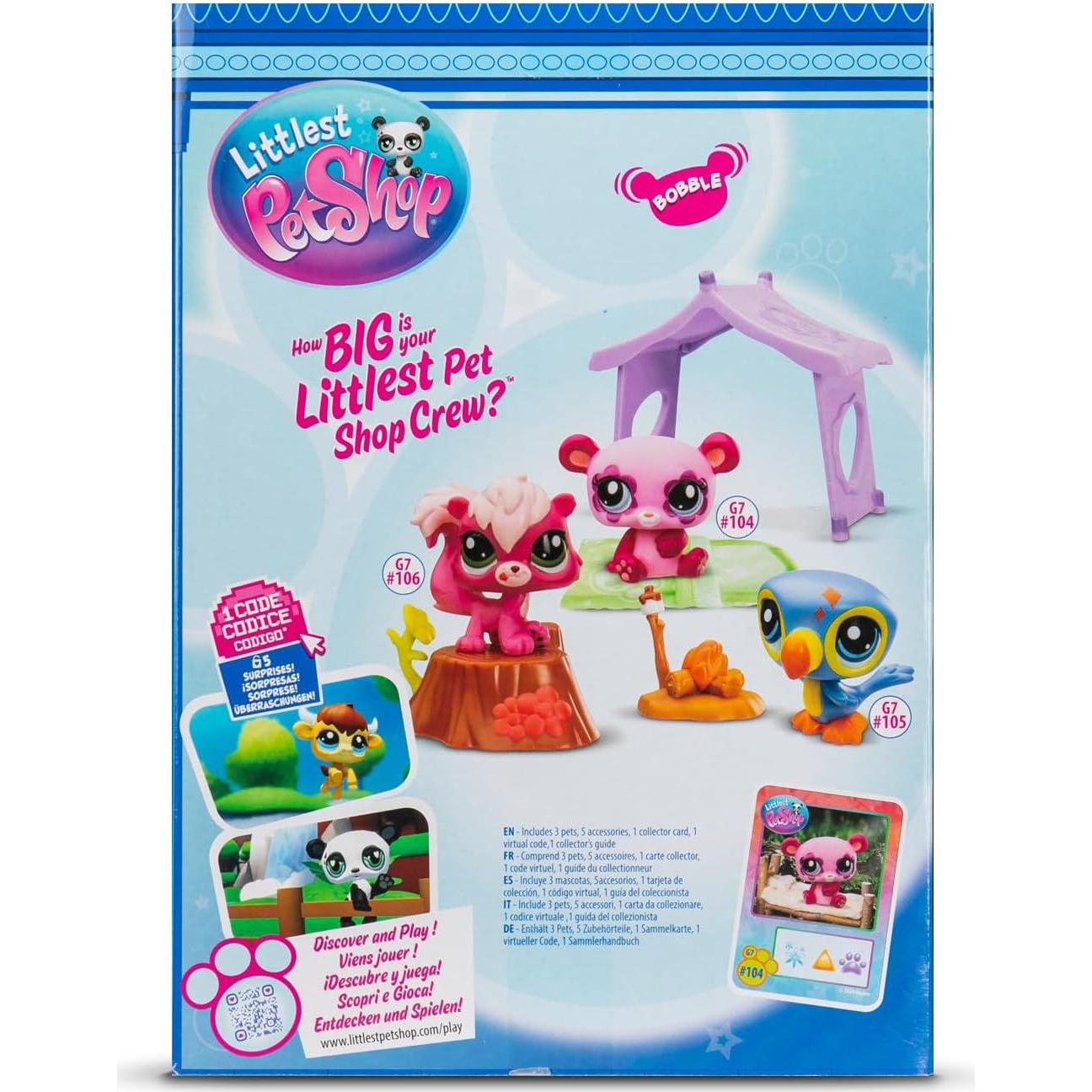 Set de Camping Littlest Pet Shop 3 Animales y Accesorios