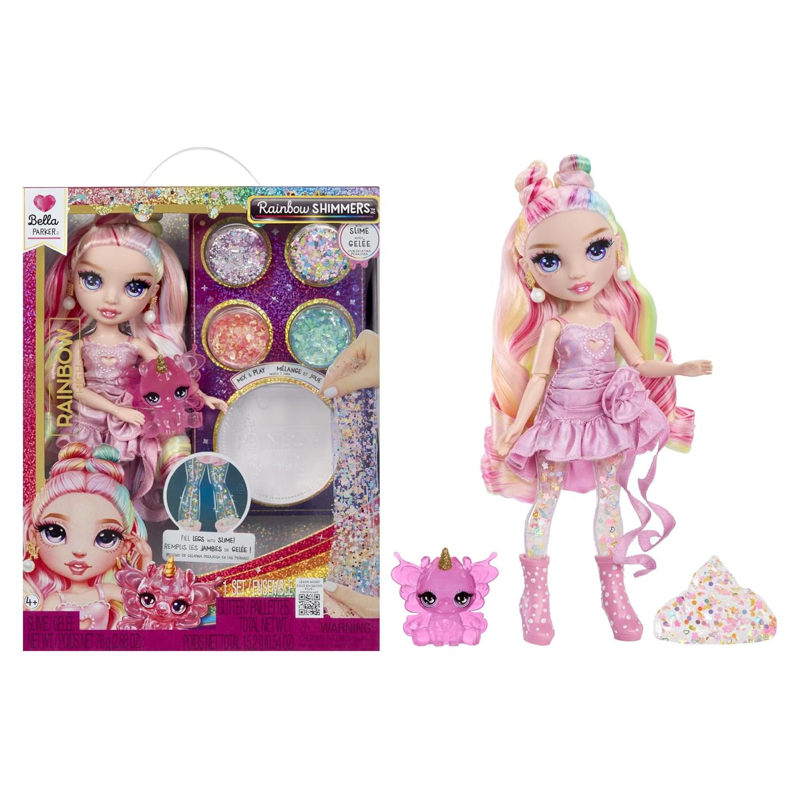 Muñeca Rainbow High Bella Rosa 28 cm con Kit de Slime