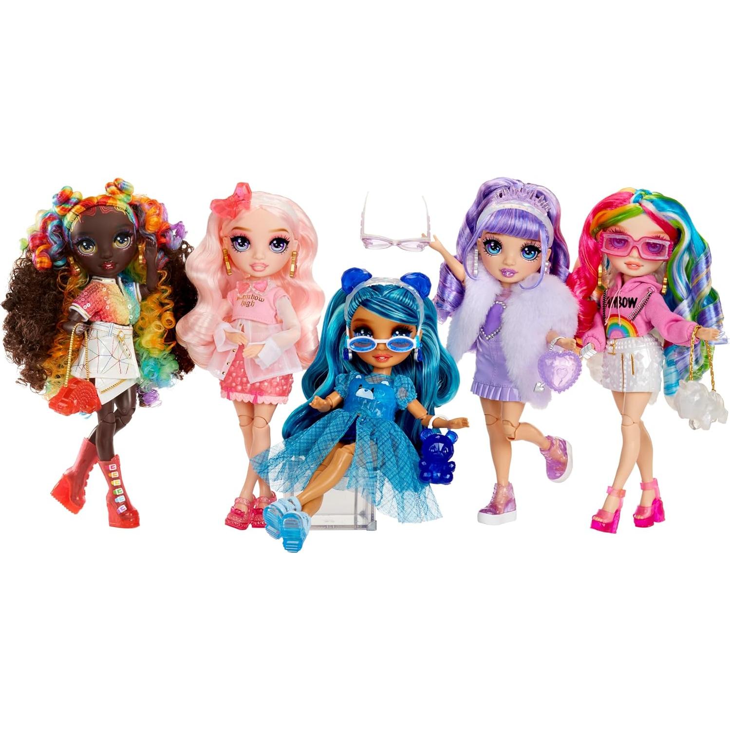 Muñeca de Moda Rainbow High Violet con Kit de Accesorios DIY 11"
