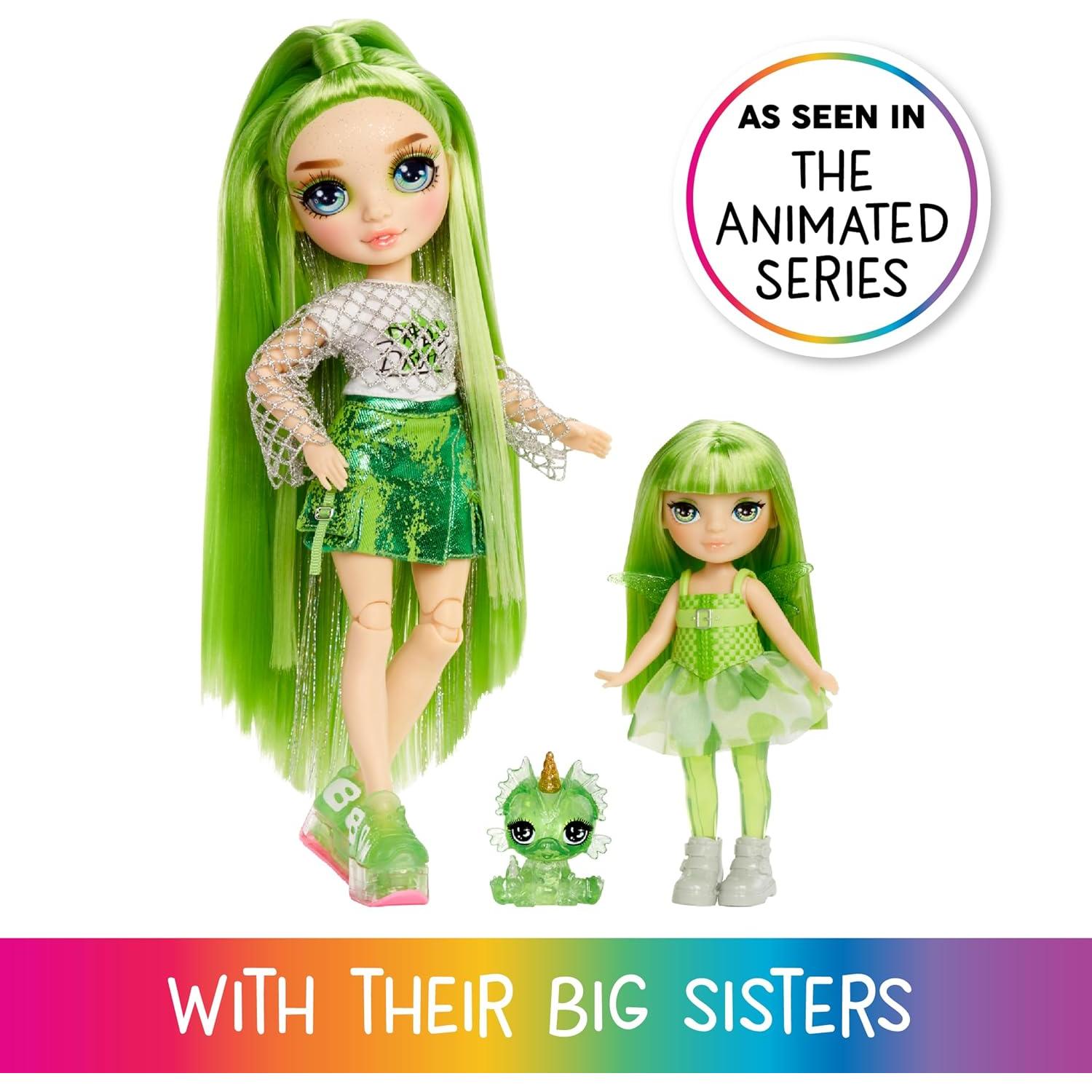 Muñeca Hada Emerald Littles + Dragón Mascota - 13.97 cm