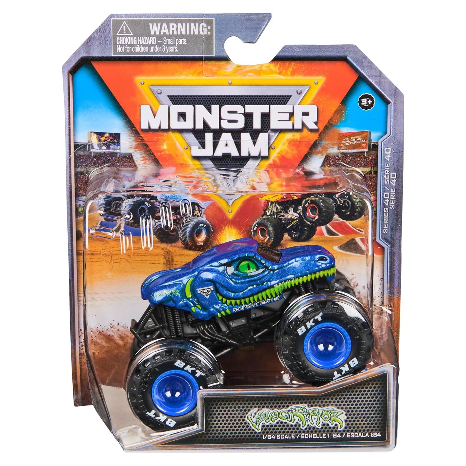 Camión Monstruo Monster Jam Velociraptor 1:64 Metal Fundido