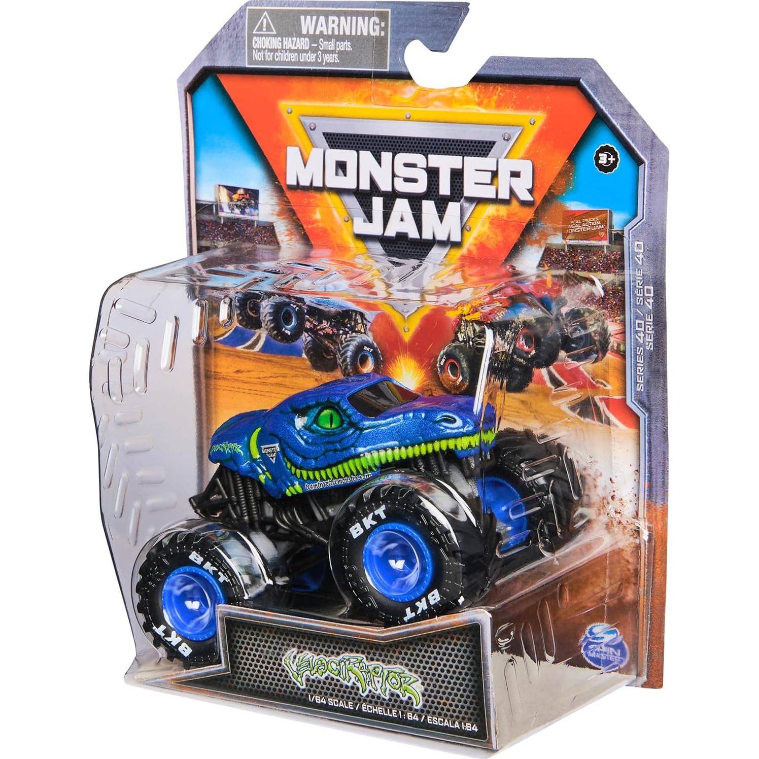 Camión Monstruo Monster Jam Velociraptor 1:64 Metal Fundido