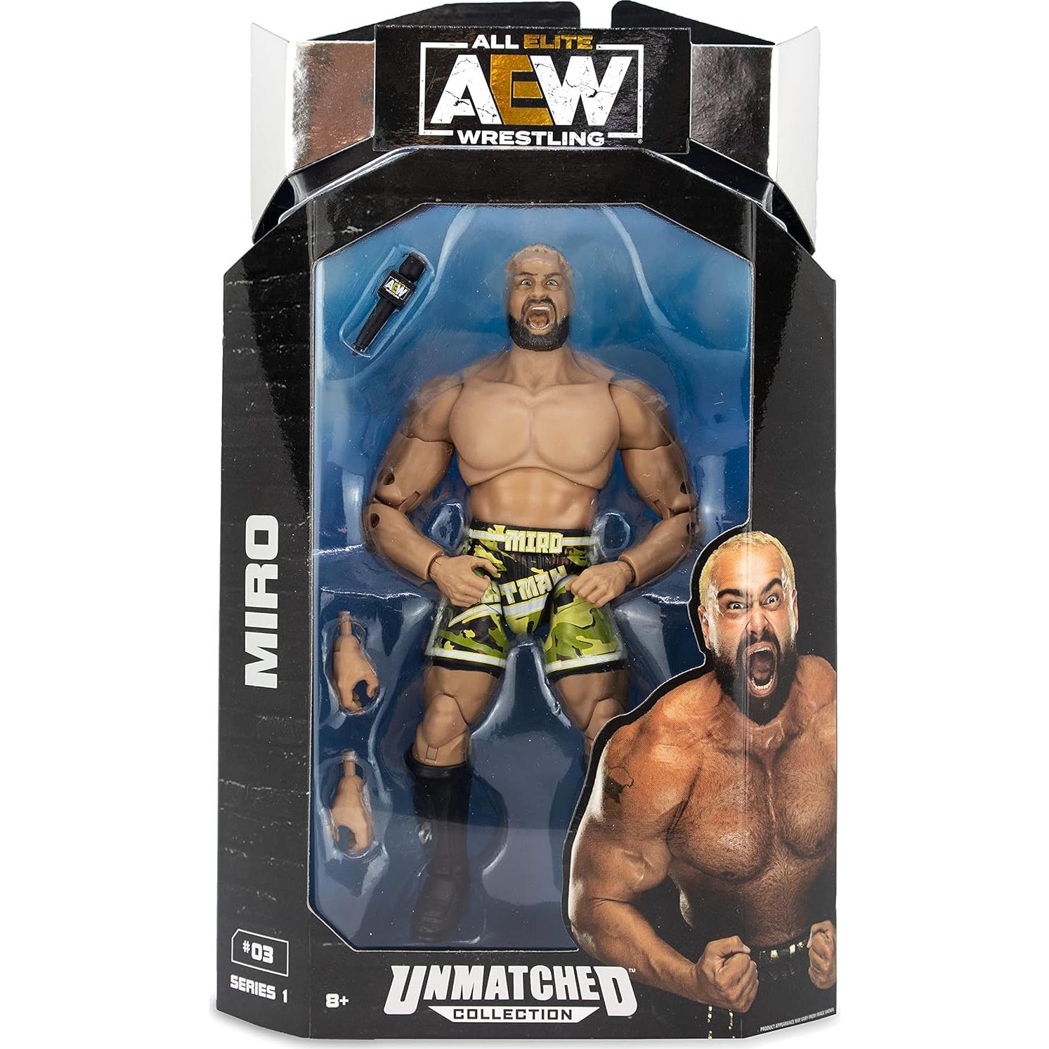 Figura de Acción Miro AEW Jazwares 15.24 cm Detalles Auténticos