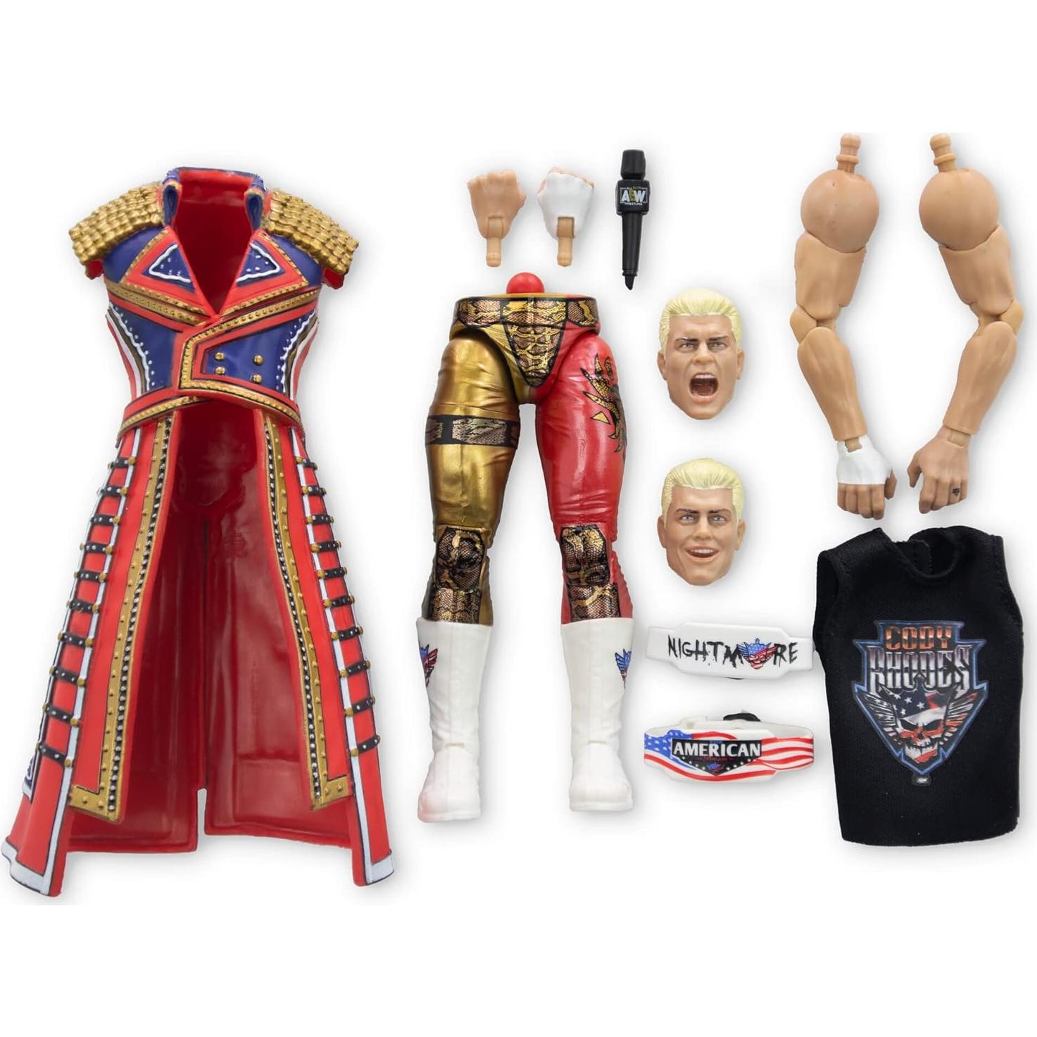 Figura de Acción Cody Rhodes AEW Unrivaled 15 cm con Accesorios