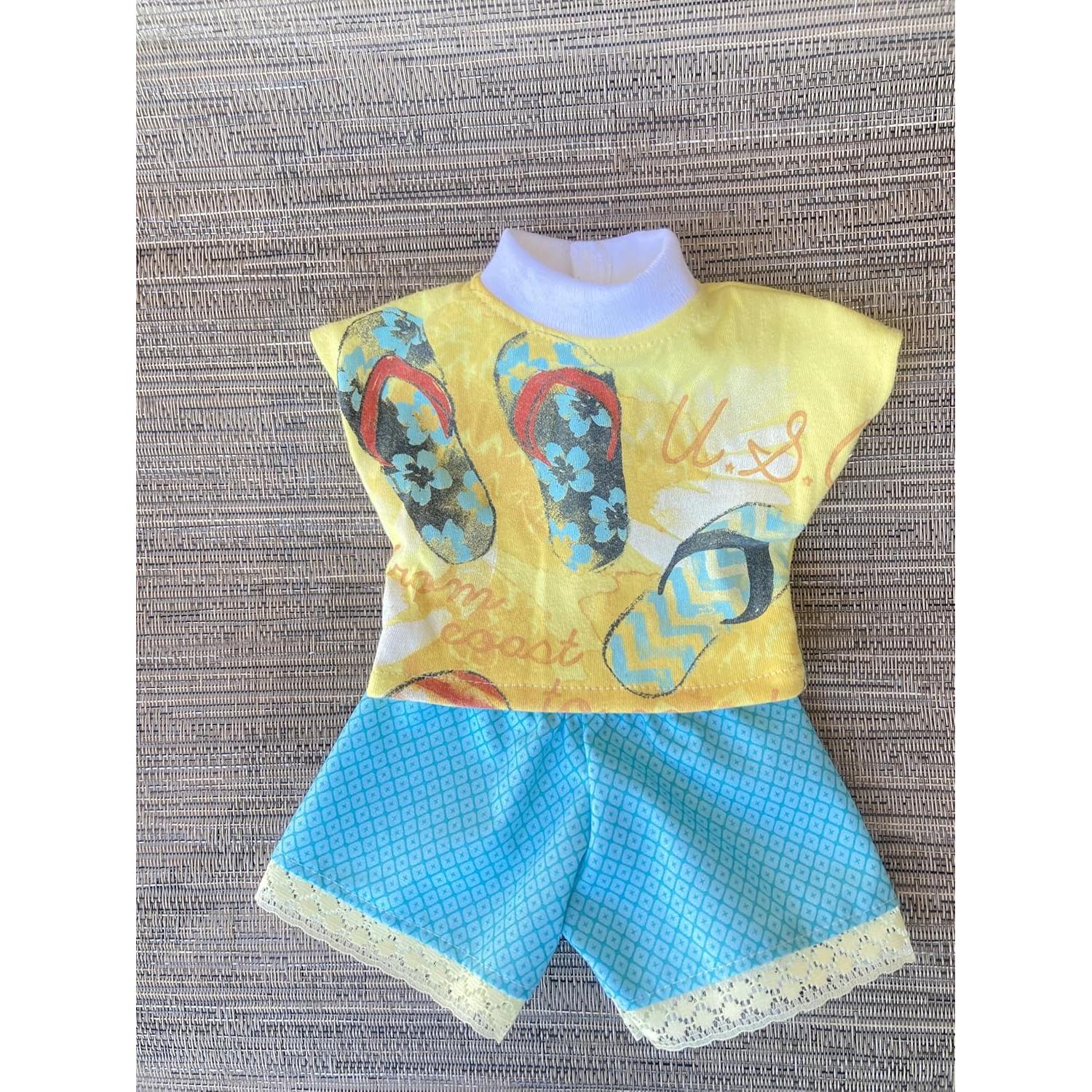 Camiseta de Verano para Muñeca Cabbage Patch 14" Amarilla