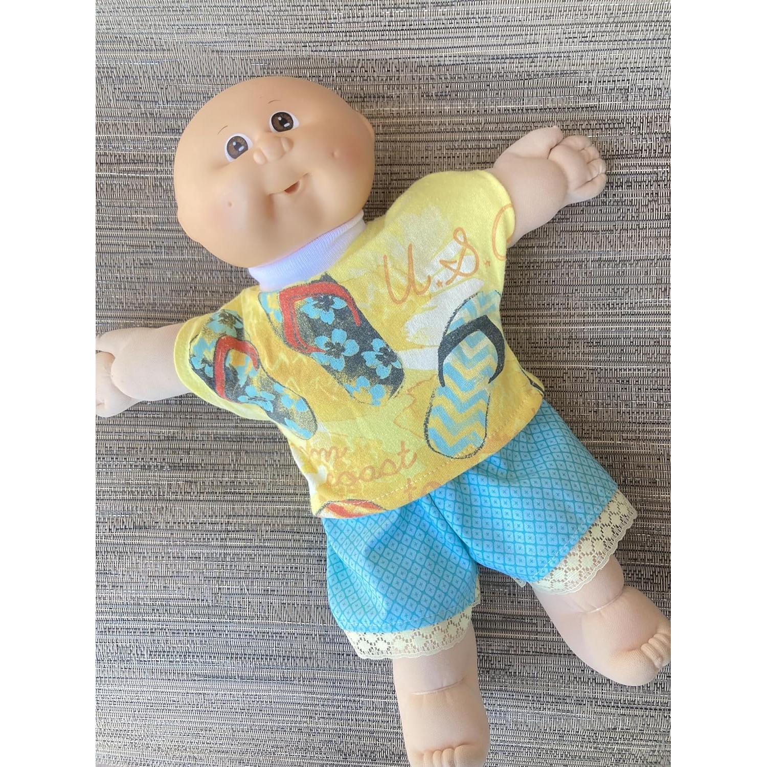 Camiseta de Verano para Muñeca Cabbage Patch 14" Amarilla