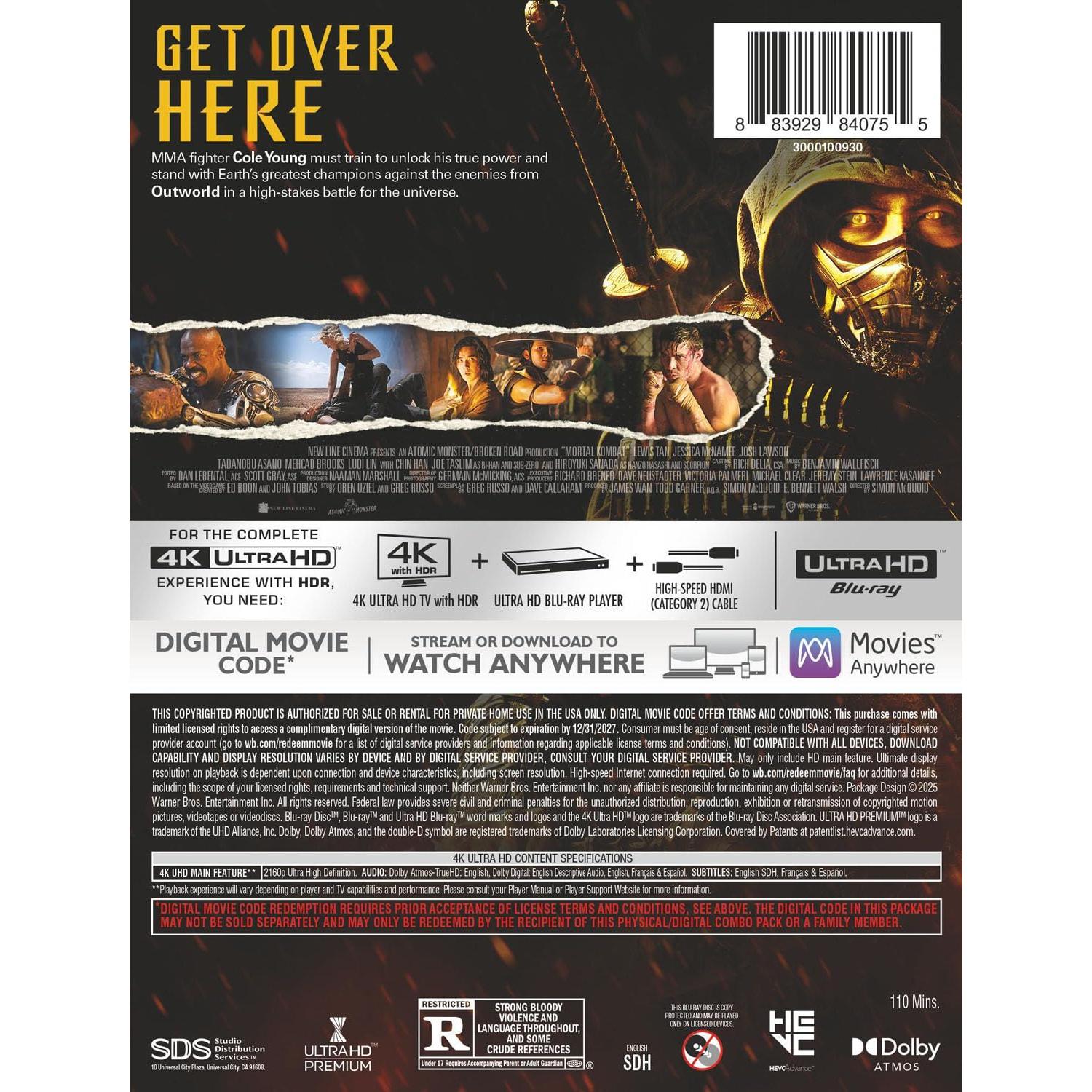 Mortal Kombat 4K Ultra HD Steelbook Edición Coleccionista