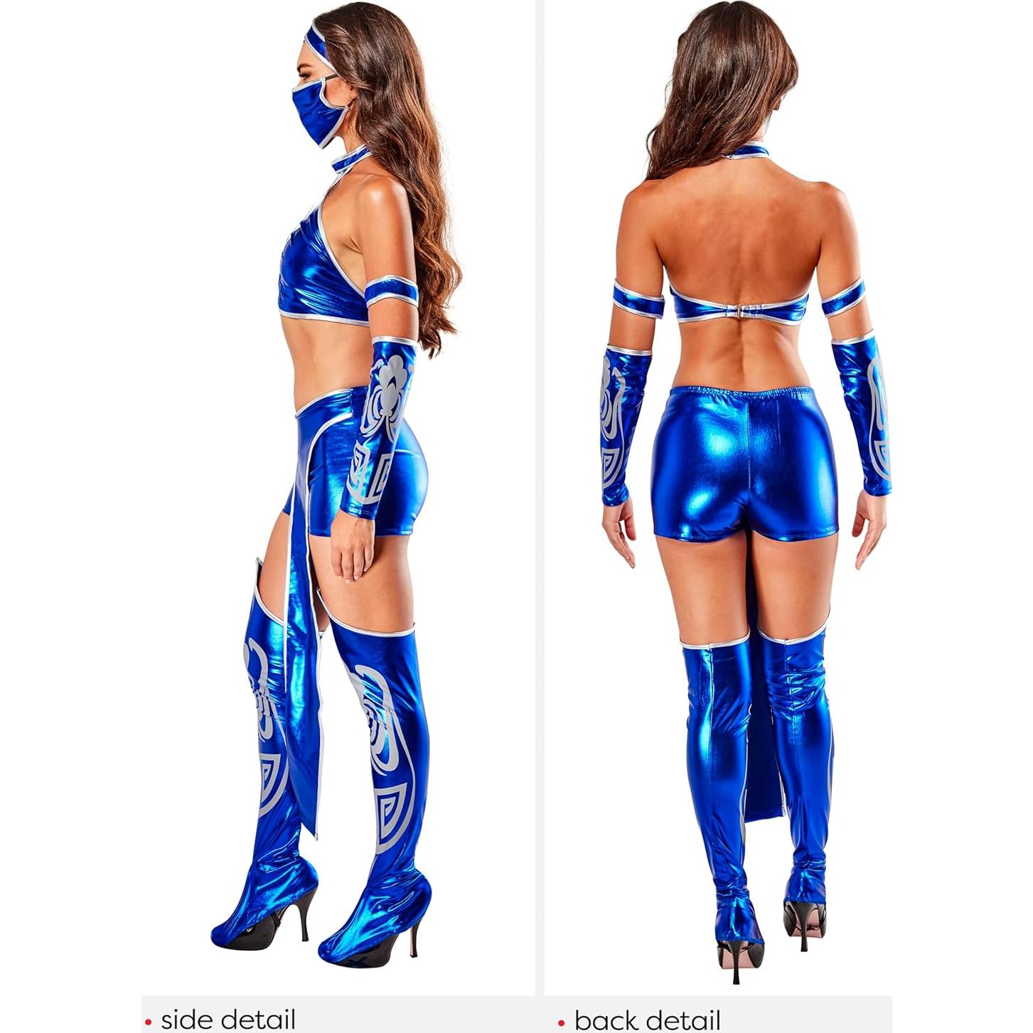 Disfraz de Kitana Mujer Mortal Kombat Deseos Secretos X-Pequeño