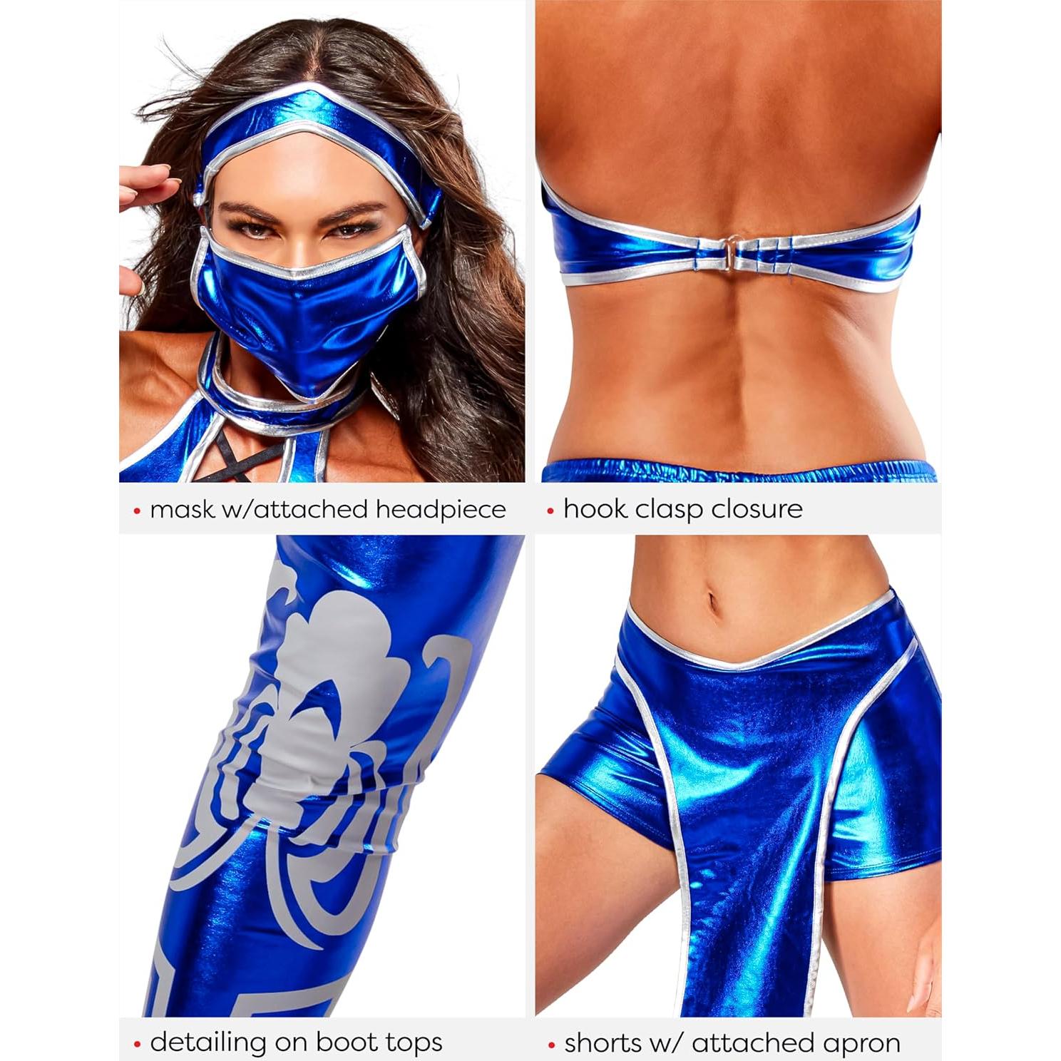 Disfraz de Kitana Mujer Mortal Kombat Deseos Secretos X-Pequeño