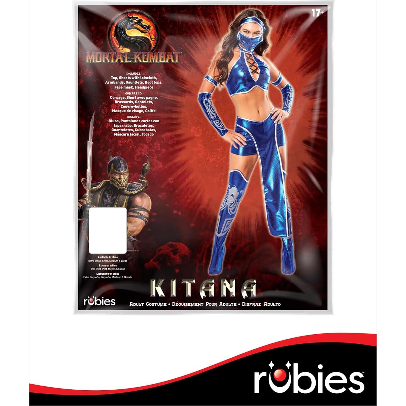 Disfraz de Kitana Mujer Mortal Kombat Deseos Secretos X-Pequeño