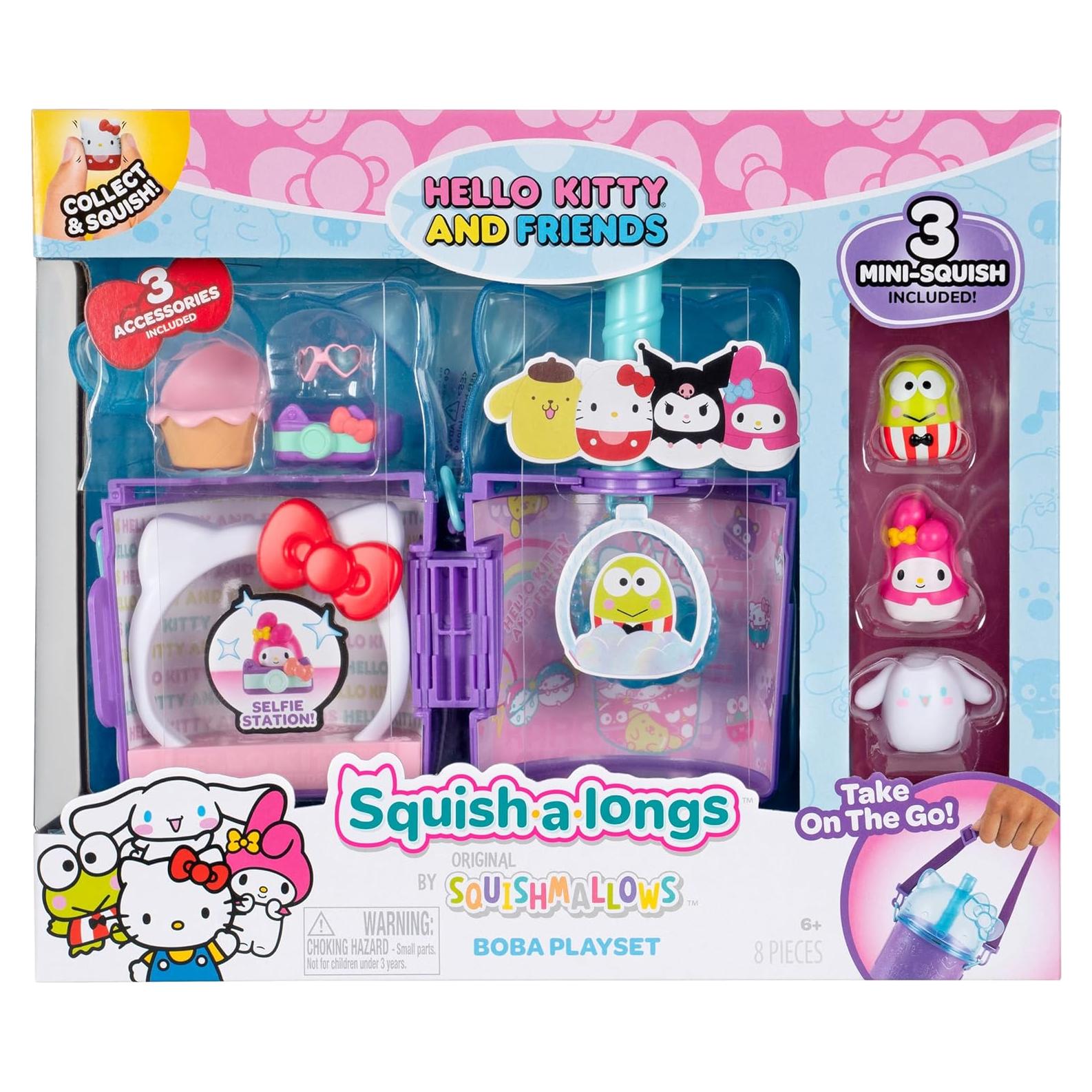 Set de Juego Squish-a-longs Hello Kitty Boba con Accesorios