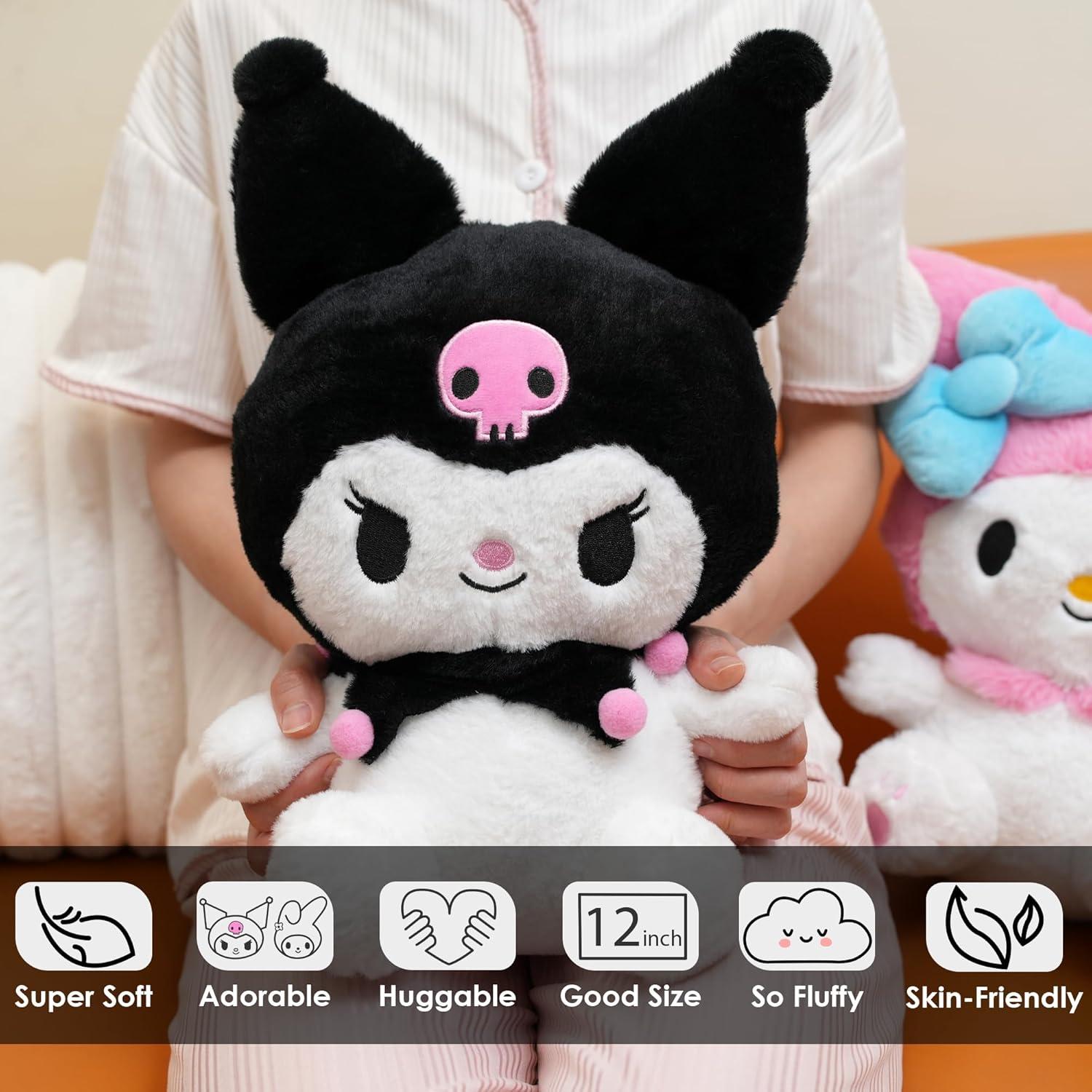 Peluche Kawaii Juju Negro 30 cm - Animal Suave y Esponjoso