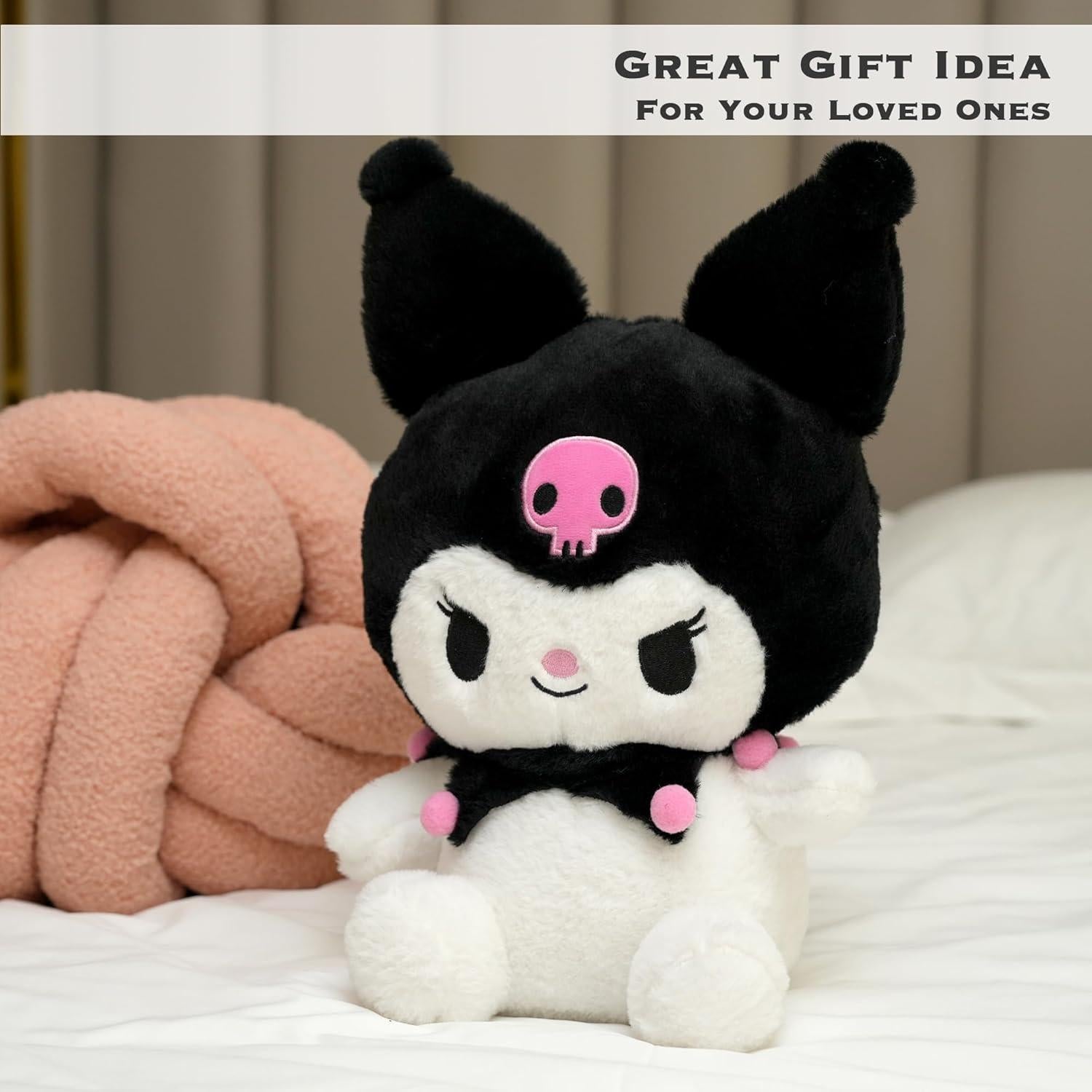 Peluche Kawaii Juju Negro 30 cm - Animal Suave y Esponjoso
