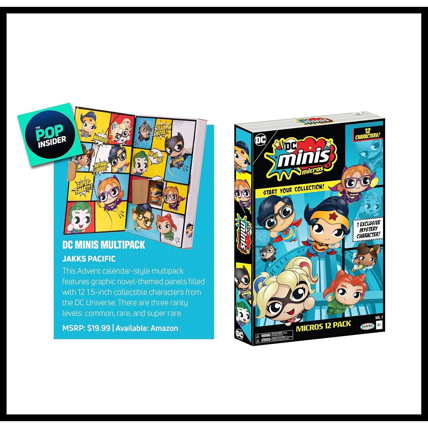 Paquete de 12 Figuras Coleccionables DC Minis Micro Jakks