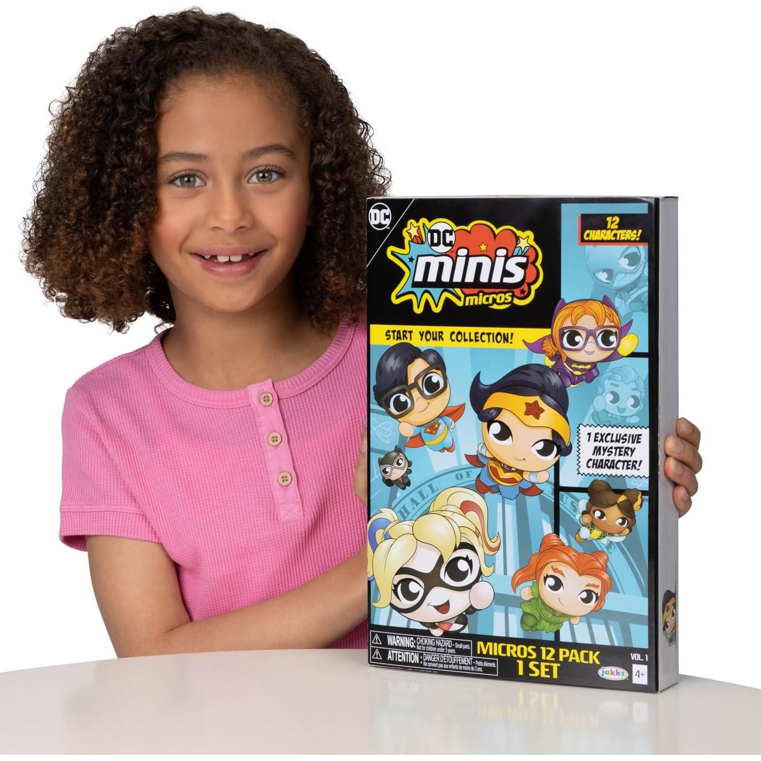 Paquete de 12 Figuras Coleccionables DC Minis Micro Jakks