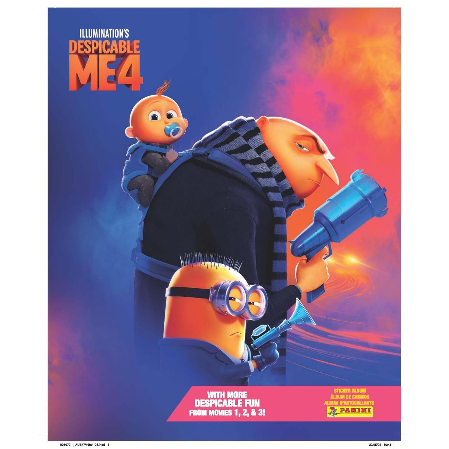 Álbum de Stickers Despicable Me 4 Panini + 25 Stickers