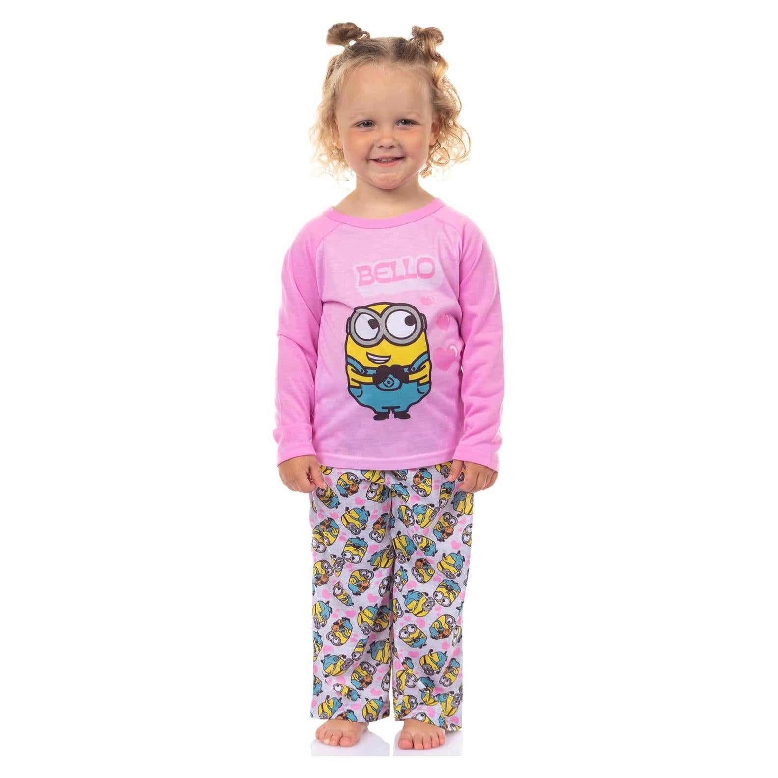 Conjunto de Pijama para Niñas Minions Intimo 3T Multicolor