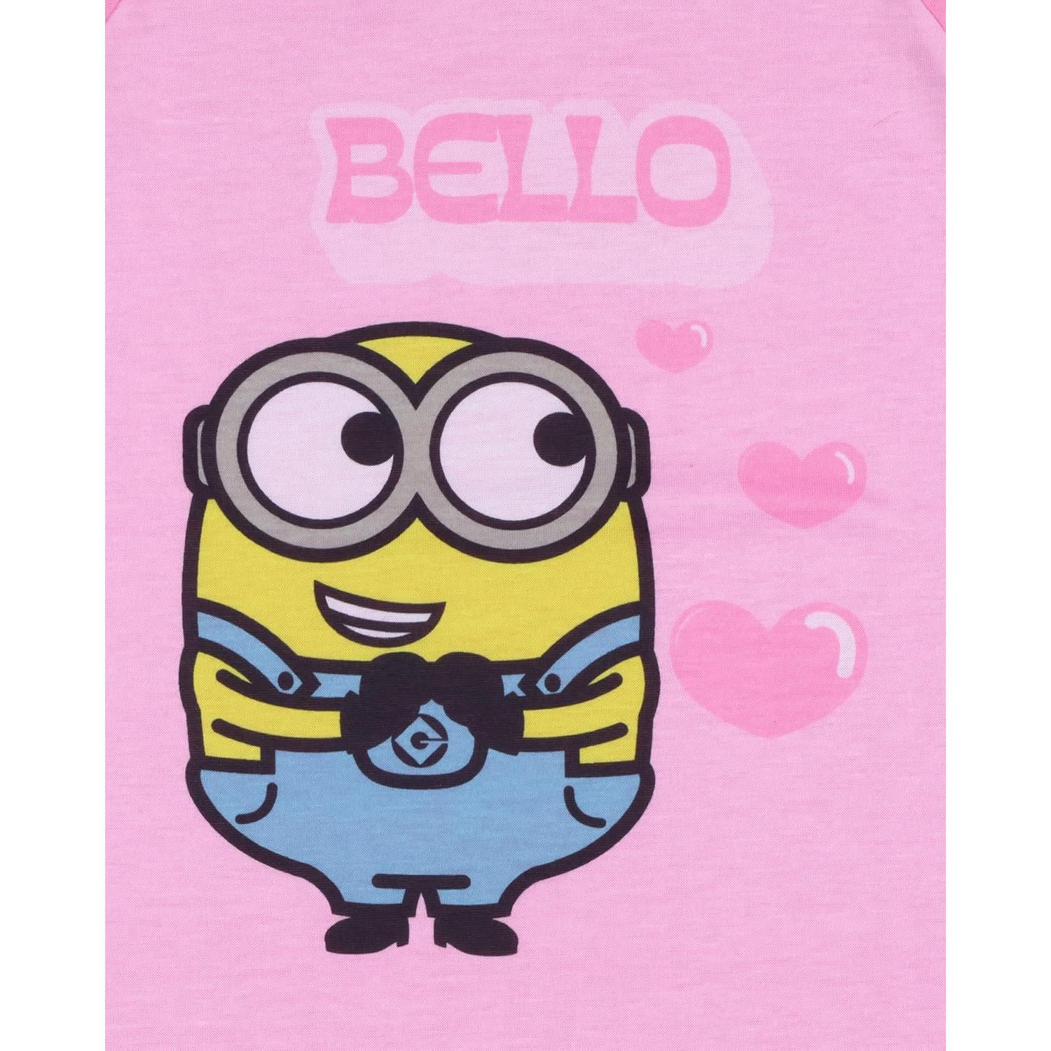 Conjunto de Pijama para Niñas Minions Intimo 3T Multicolor