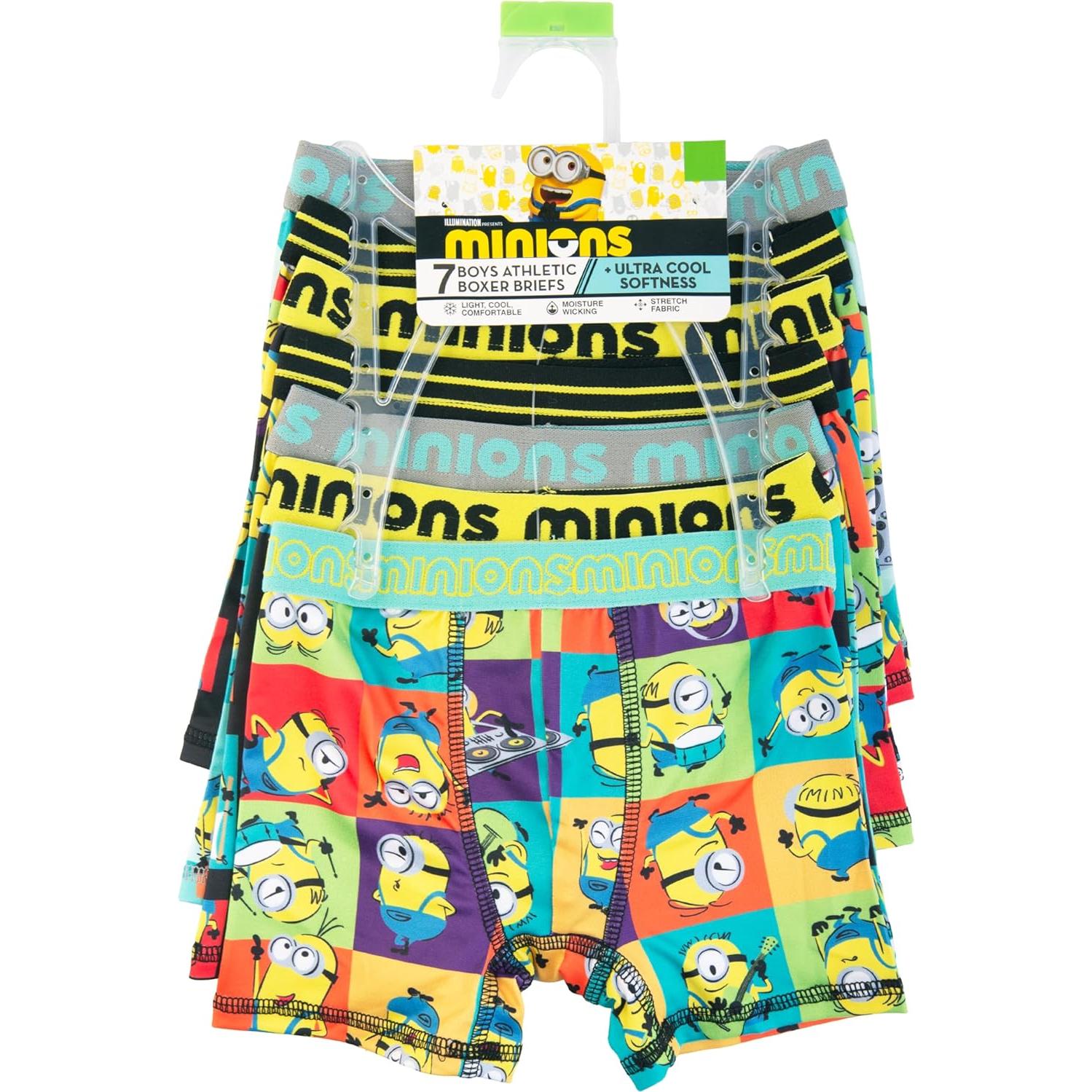 Calzoncillos Deportivos Minions 7pk para Niños - Talla 4