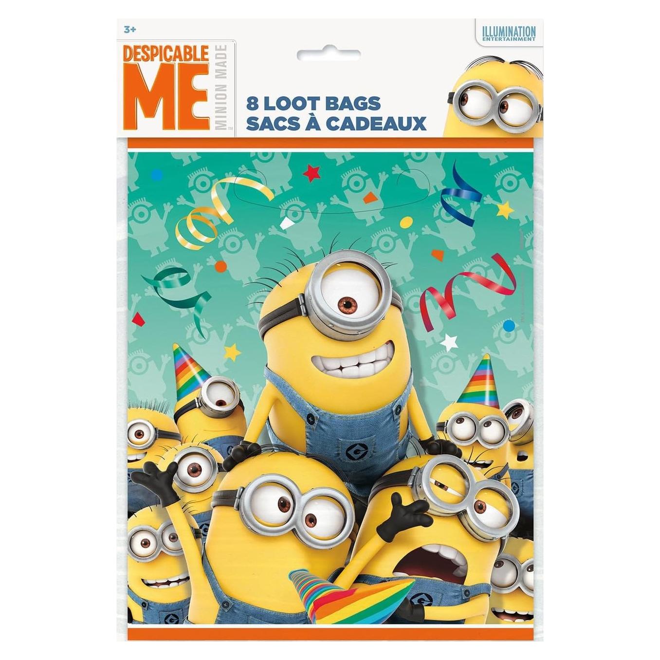 Bolsas de Regalo de Minions Unique Party Favors, 8 unidades
