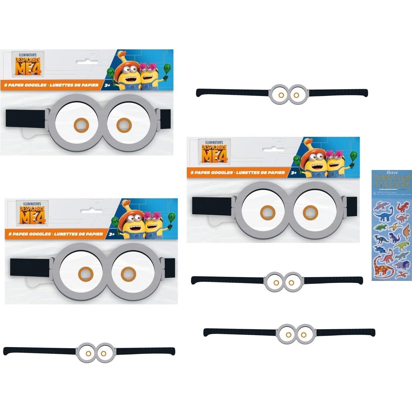 Suministros Fiesta Cumpleaños Mi Villano Favorito 4 - 24 Máscaras y Stickers