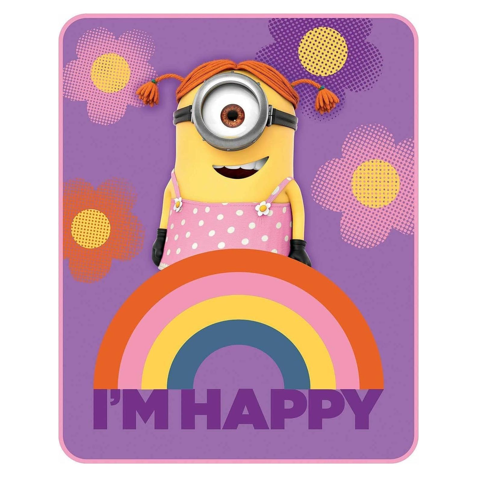 Manta de felpa Minions 101.6 x 127 cm Multicolor