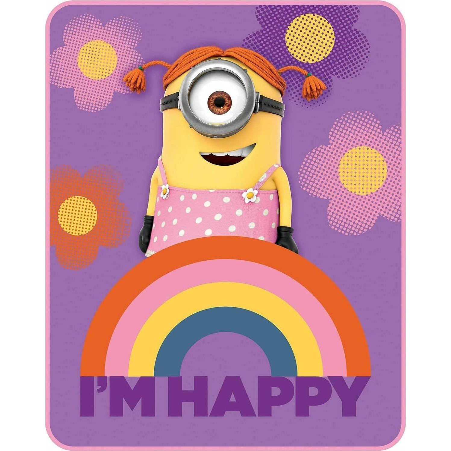 Manta de felpa Minions 101.6 x 127 cm Multicolor