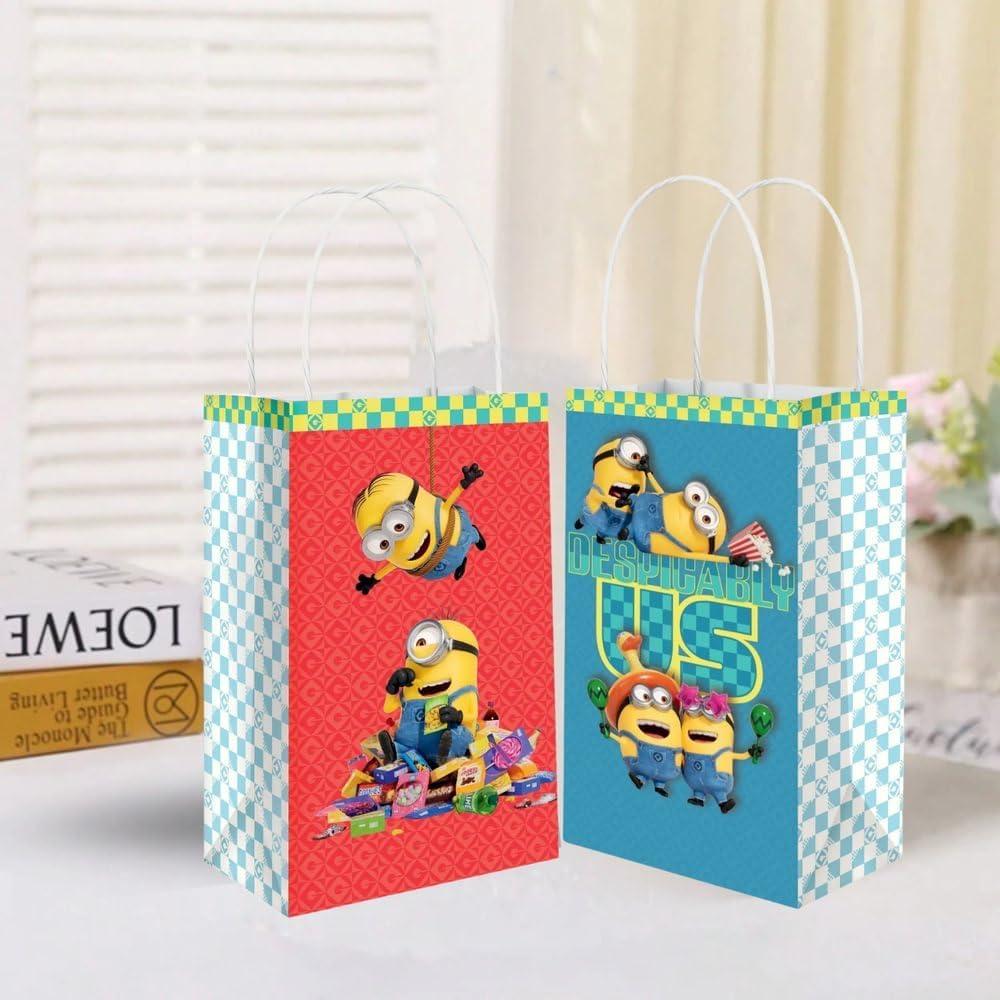 Bolsas de papel kraft Amscan Despicable Me - 21x12.7 cm - Paquete de 8