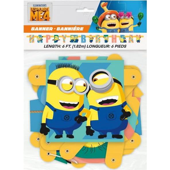 Suministros Fiesta Cumpleaños Mi Villano Favorito - Banner y Decoraciones