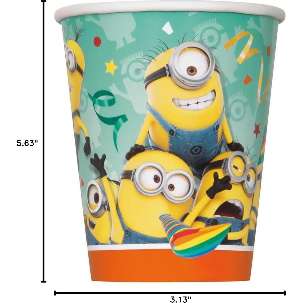 Tazas de Fiesta Despicable Me Unique, 8 Pzas, 266ml