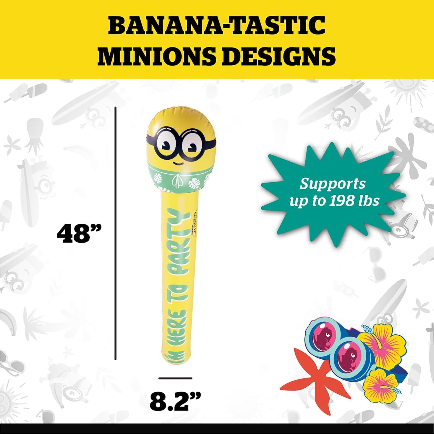 Noodle de Piscina Inflable BigMouth Minions 121.9 cm Amarillo