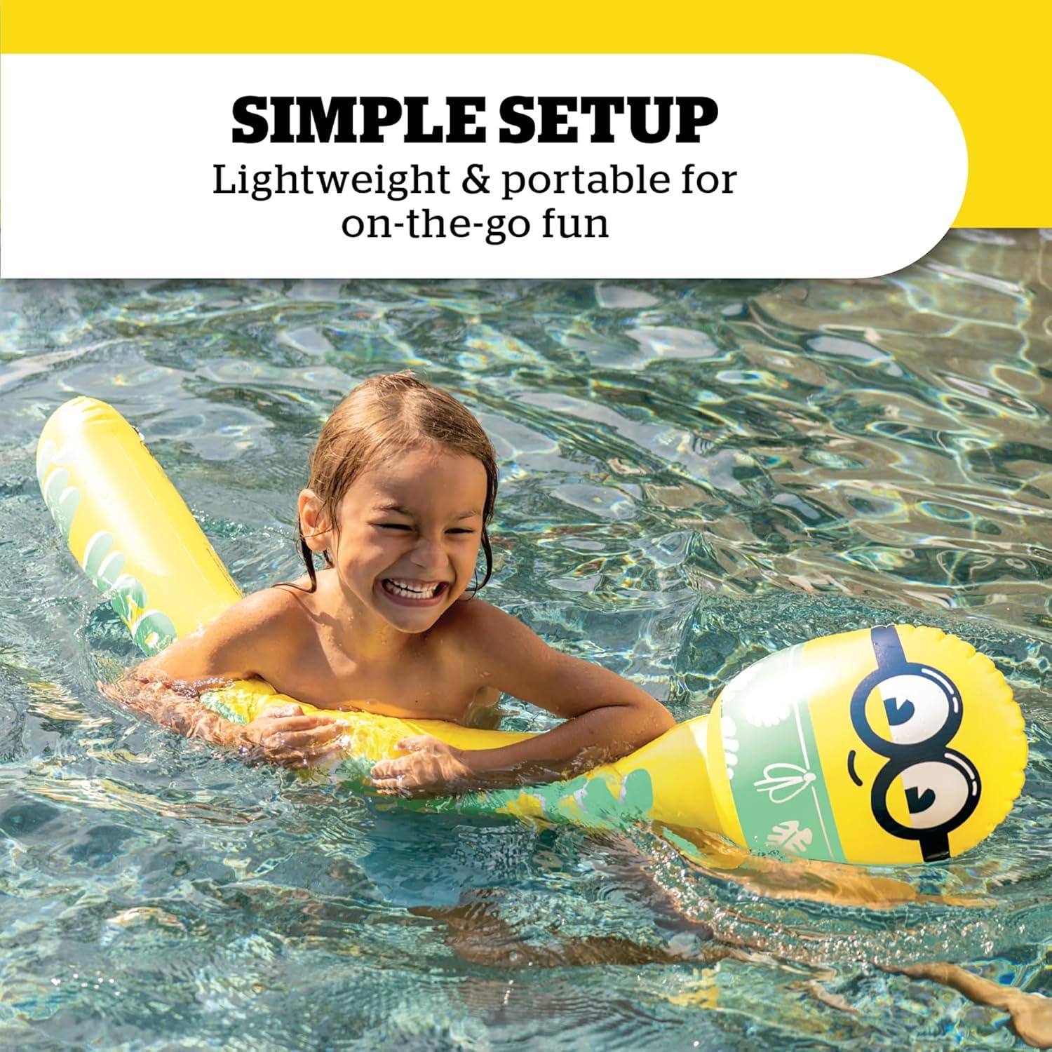 Noodle de Piscina Inflable BigMouth Minions 121.9 cm Amarillo