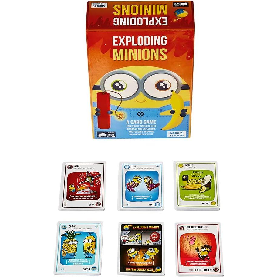Juego de Cartas Minions Explosivos - Exploding Kittens - 2-5 Jugadores